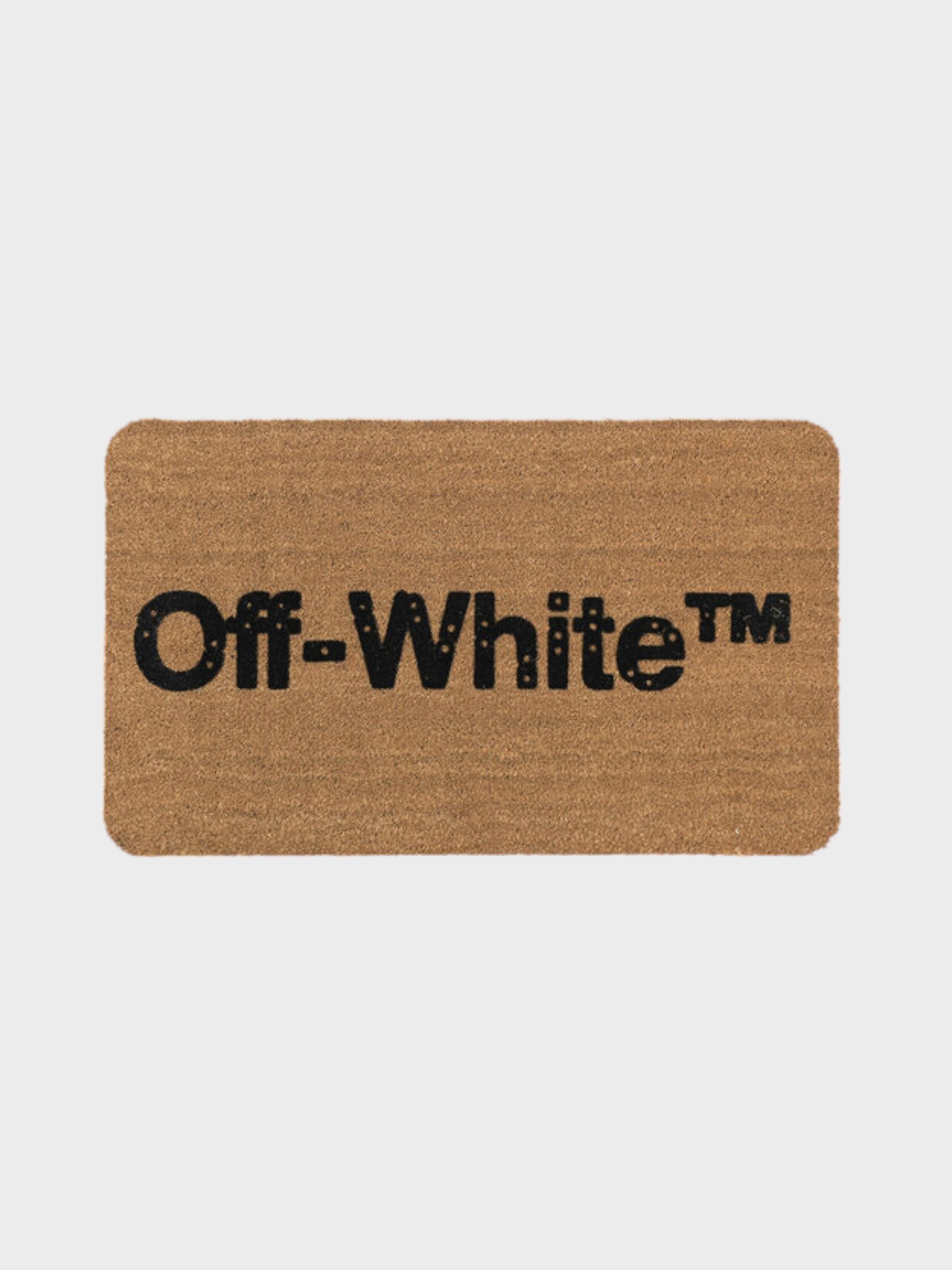 Off-White Logo Doormat Brown