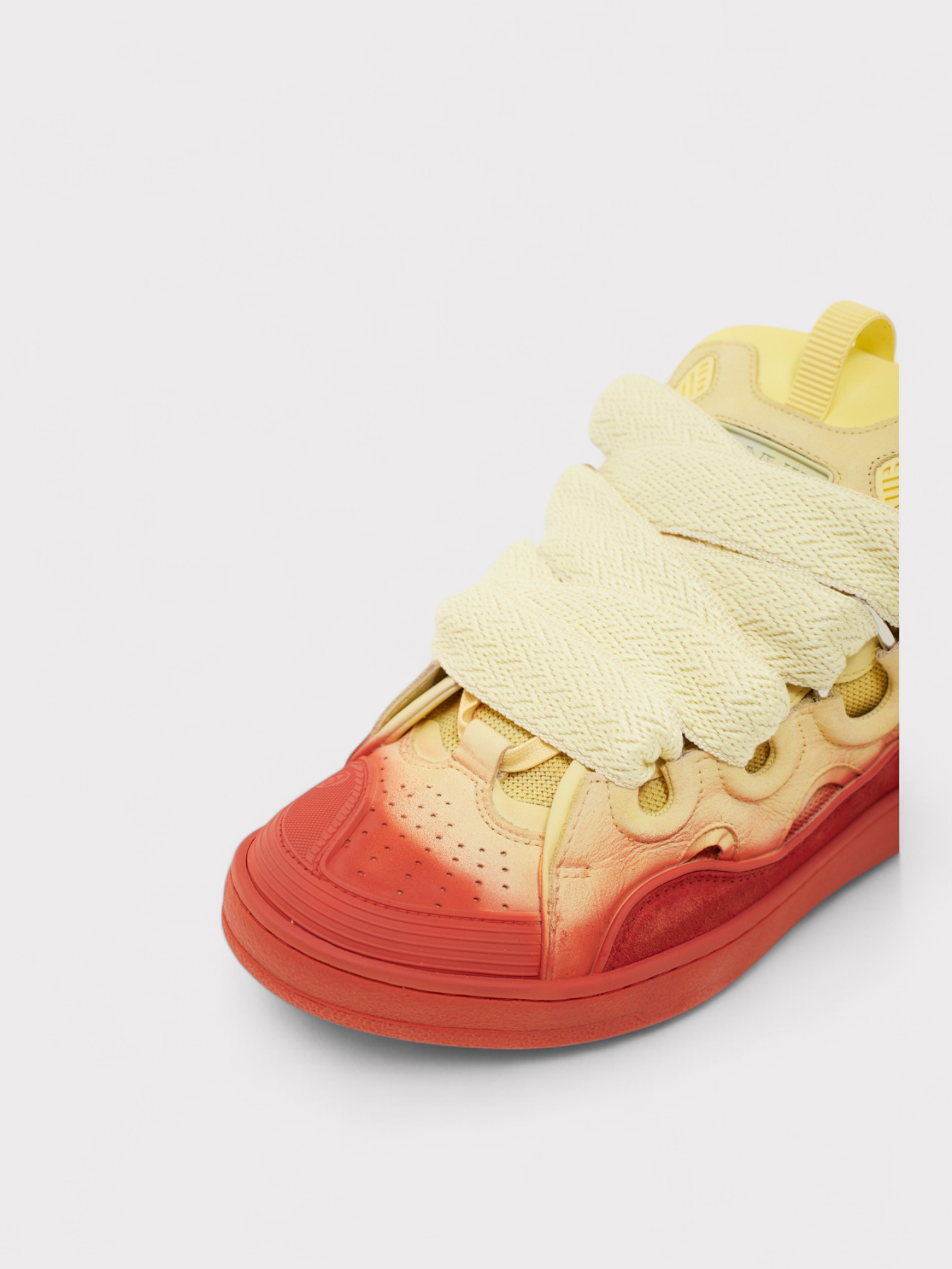 Leather Curb Radiant Sneakers Venus Red