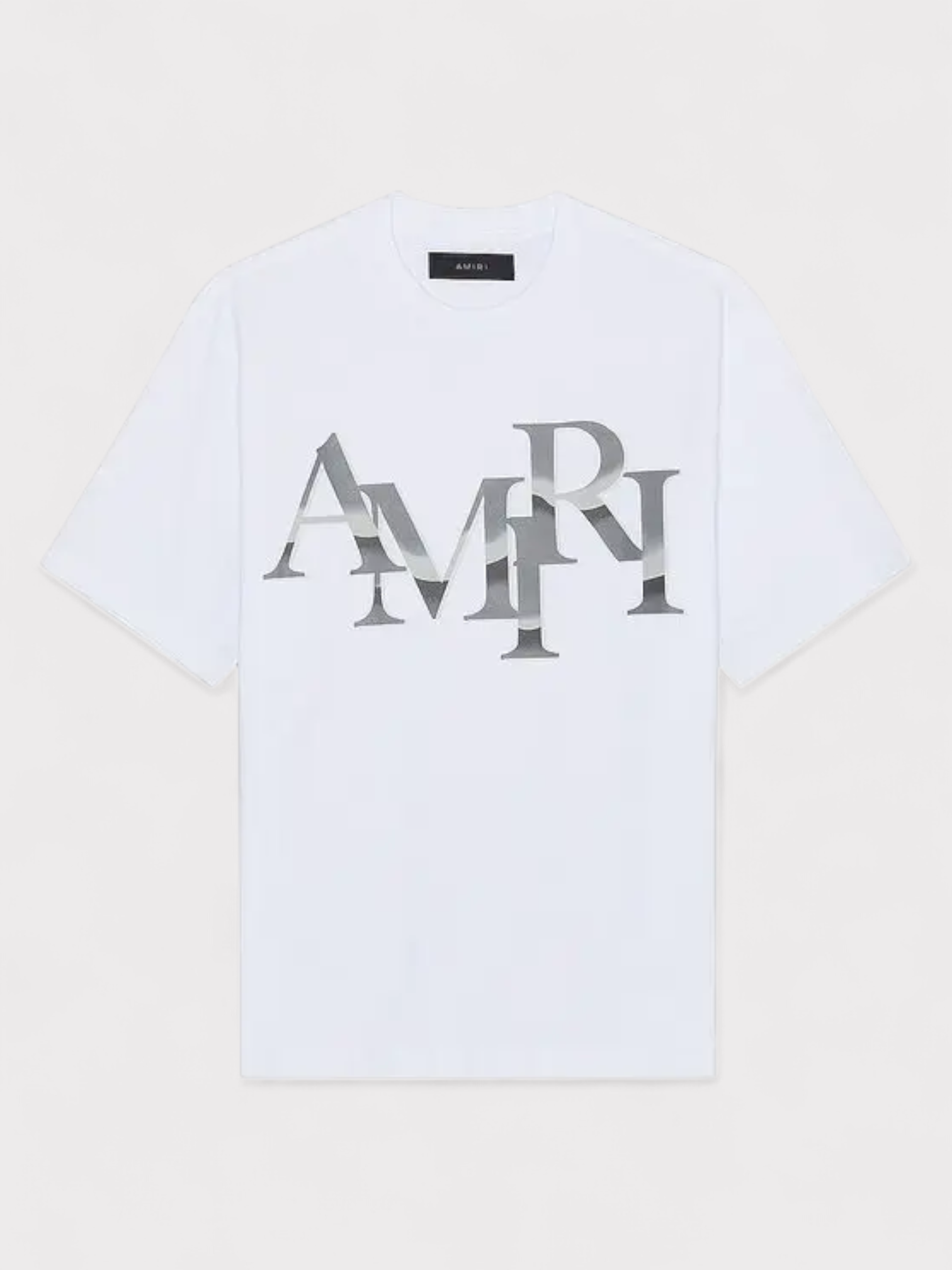 Amiri Staggered Chrome Tee White