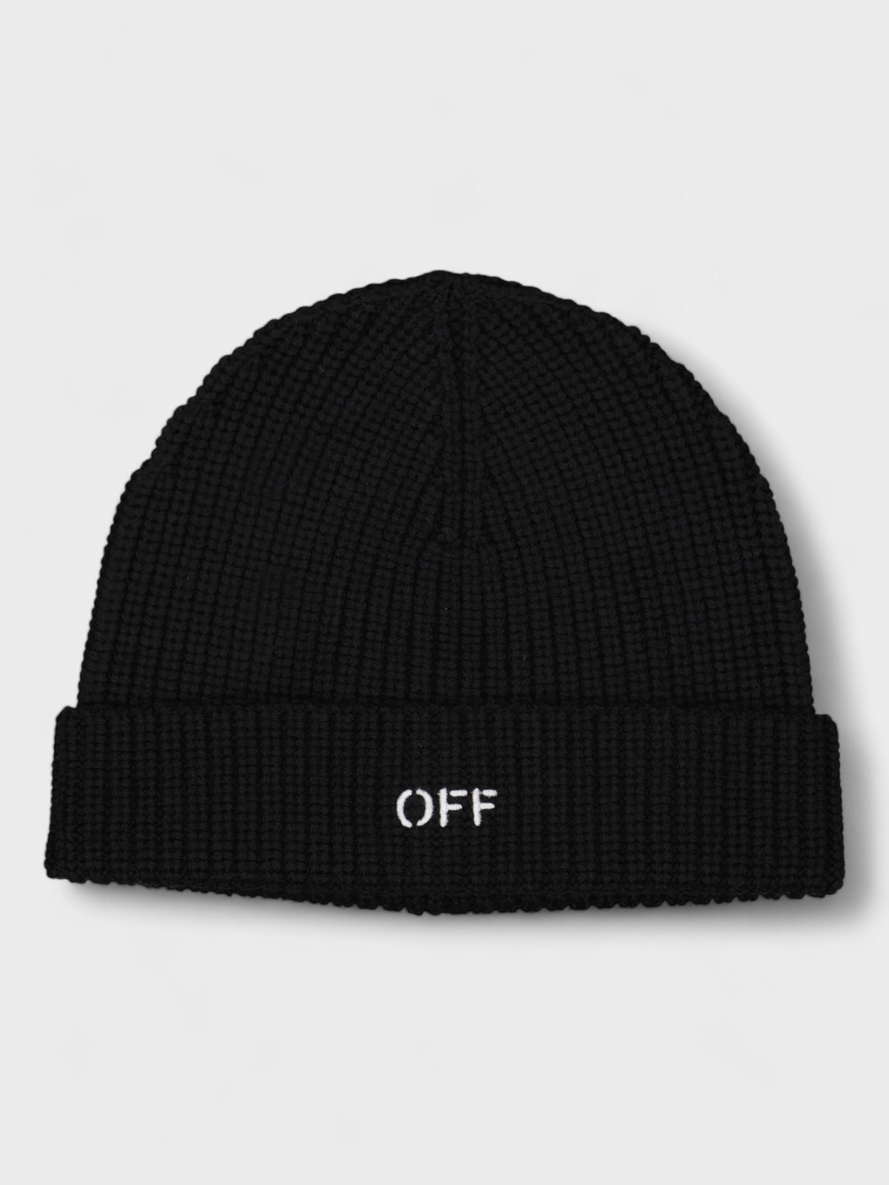 Off-White Wool Off Stamp Classic Beanie Black