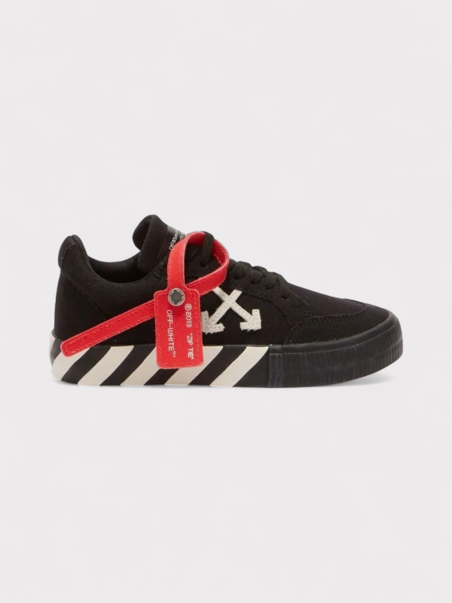 Off-White Vulcanised Lace Up Black White Kids