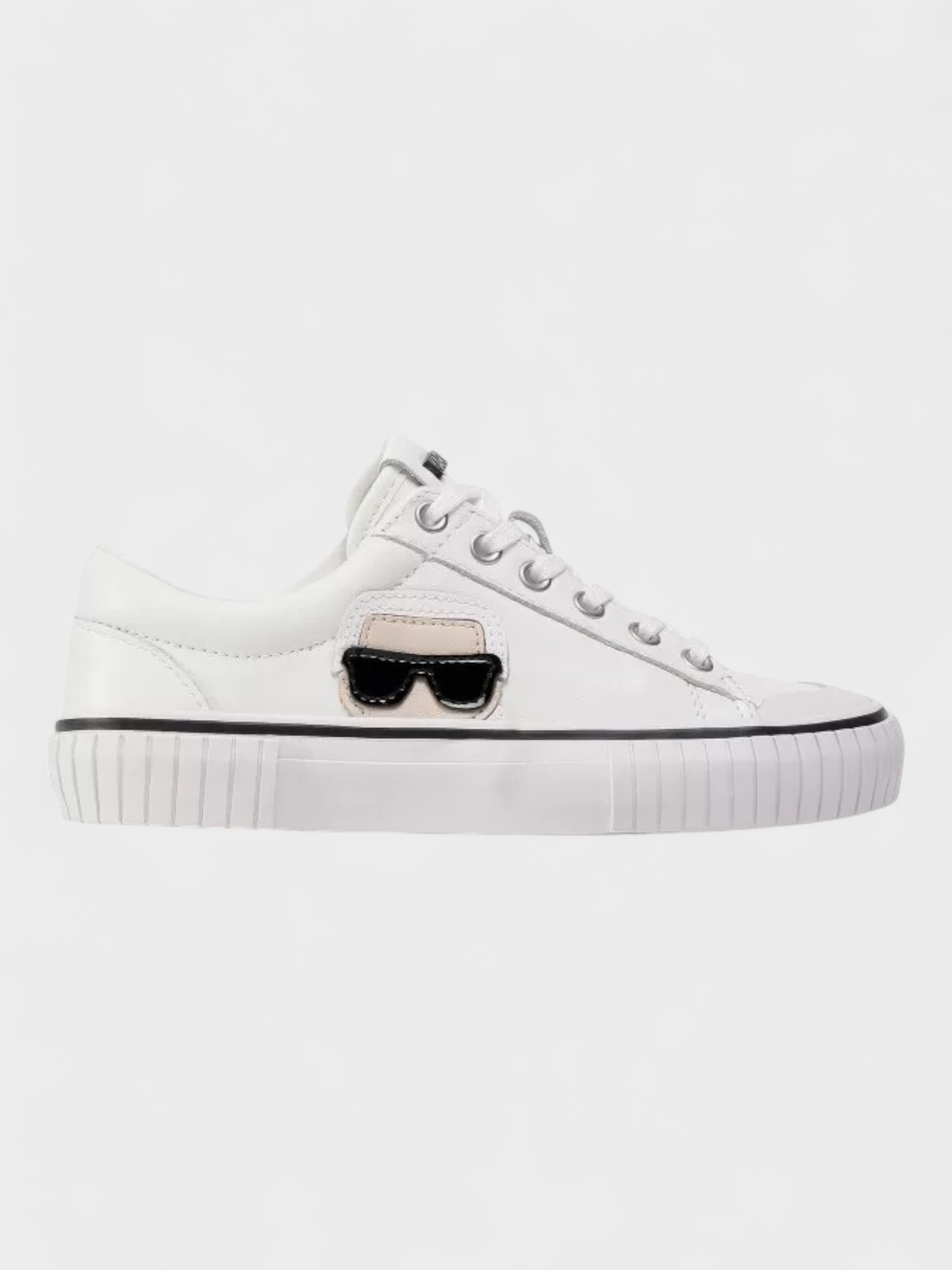 KARL LAGERFELD KAMPUS 2 WHITE LEATHER TRAINERS