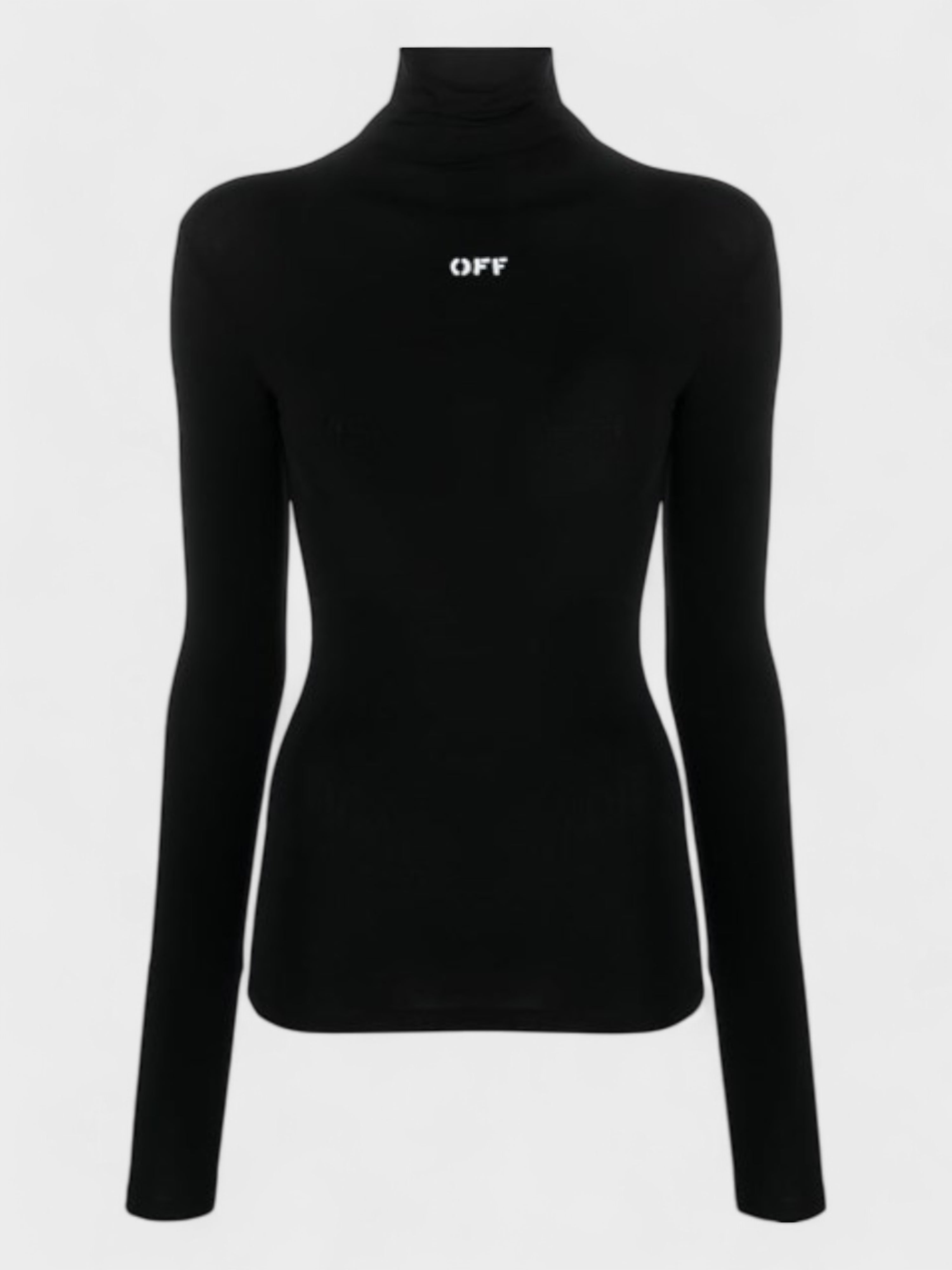 Off-White Off Stamp Skin Long Sleeve Turtleneck Black