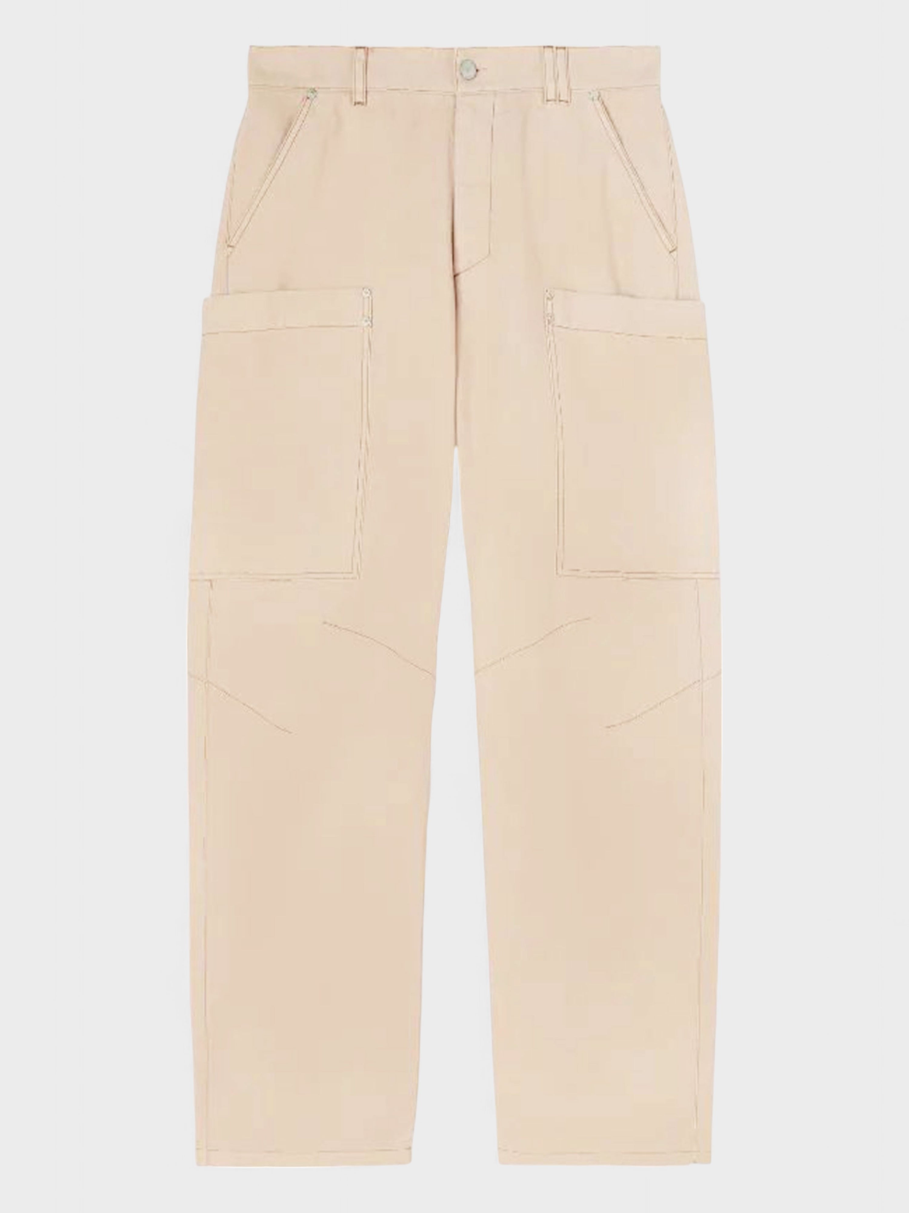 Palm Angels Slim Cargo Pants Beige 34W