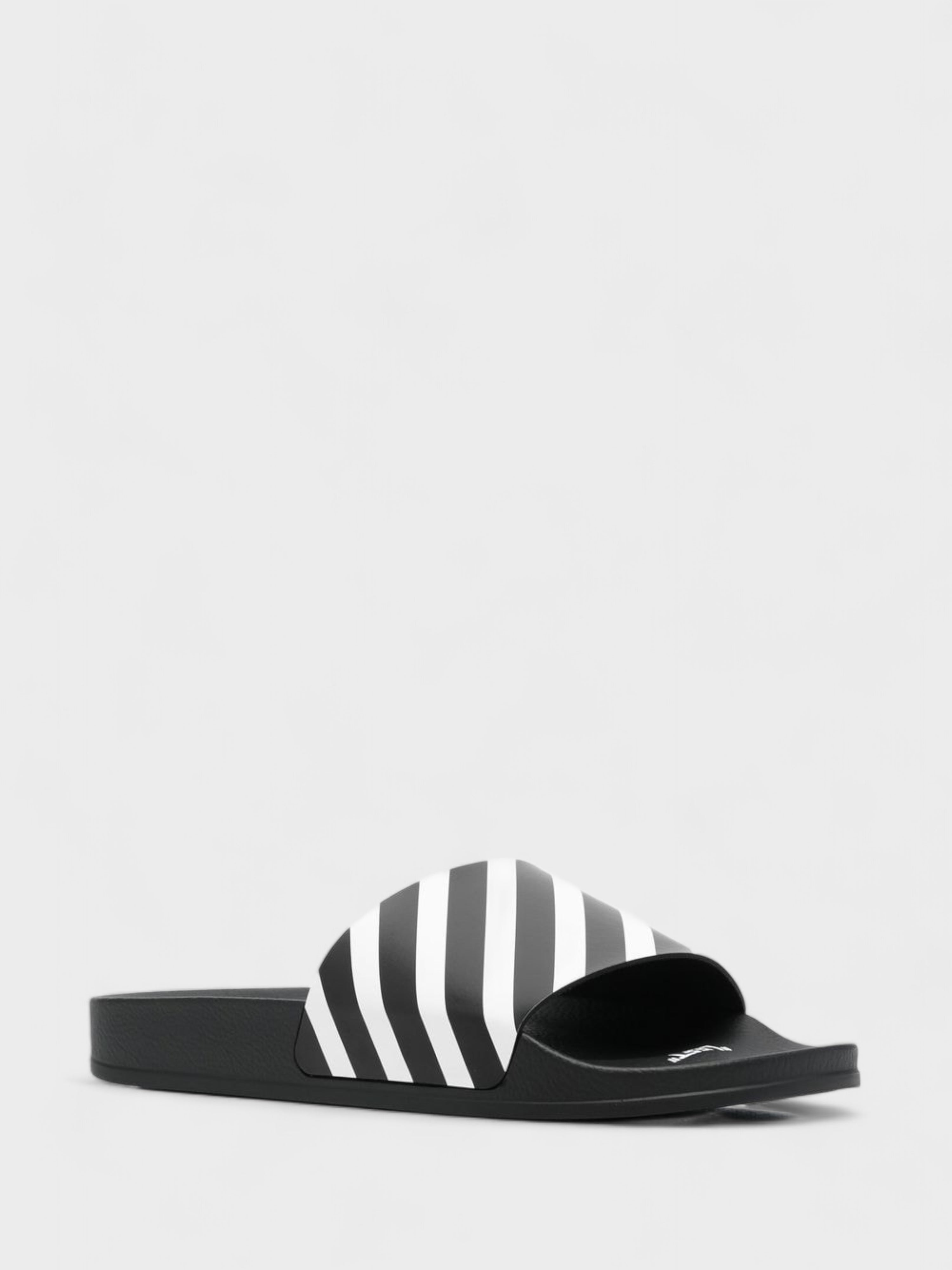 Off-White Diag Slider Black White