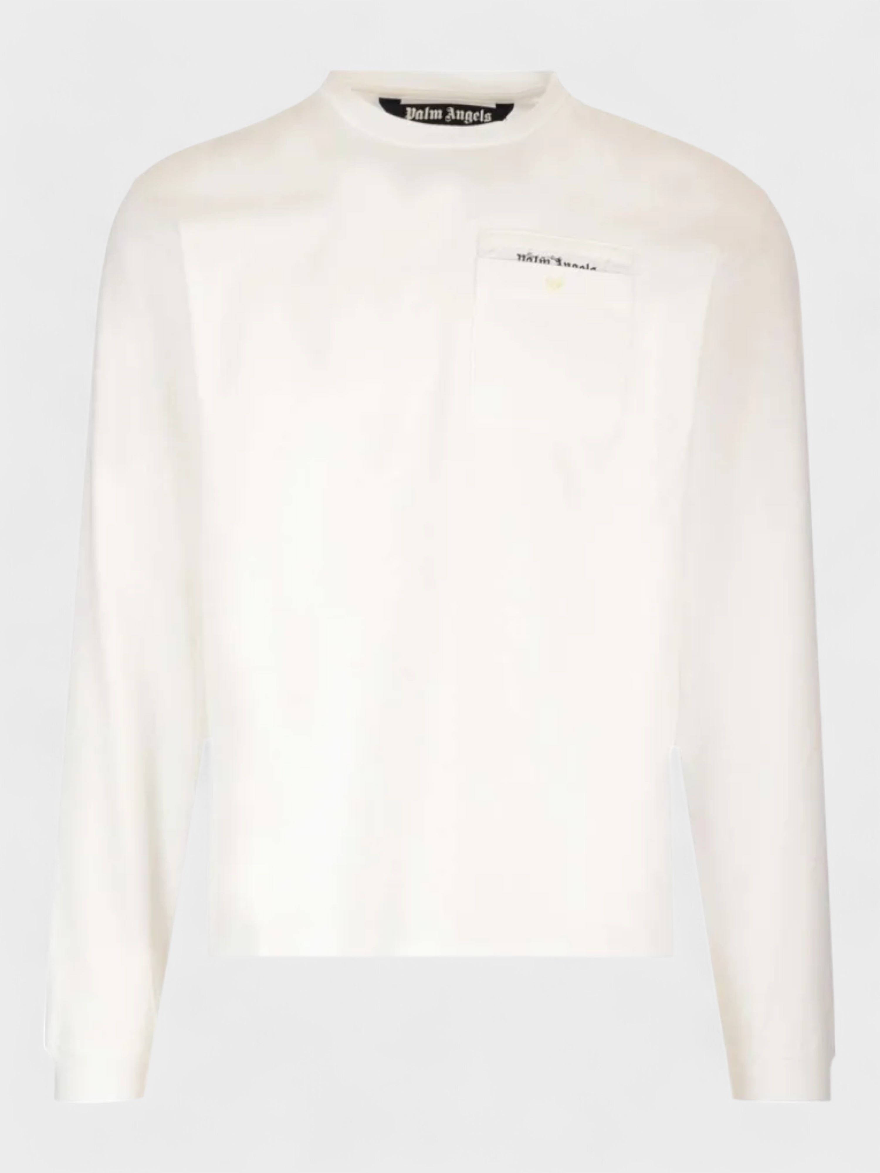 Palm Angels Sartorial Tape Pocket L/S T Shirt White L