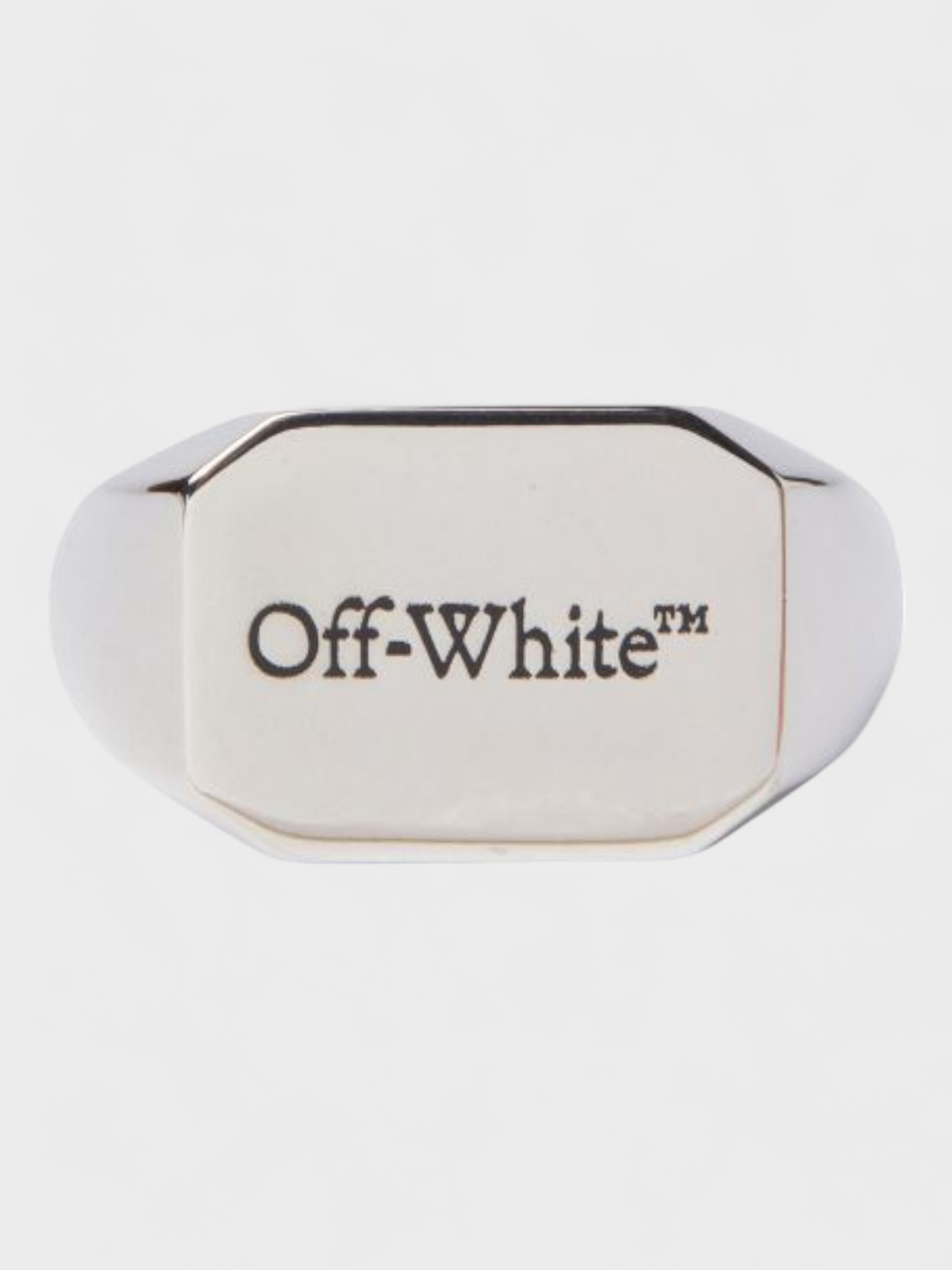 Off-White Rectangular Ring Silver