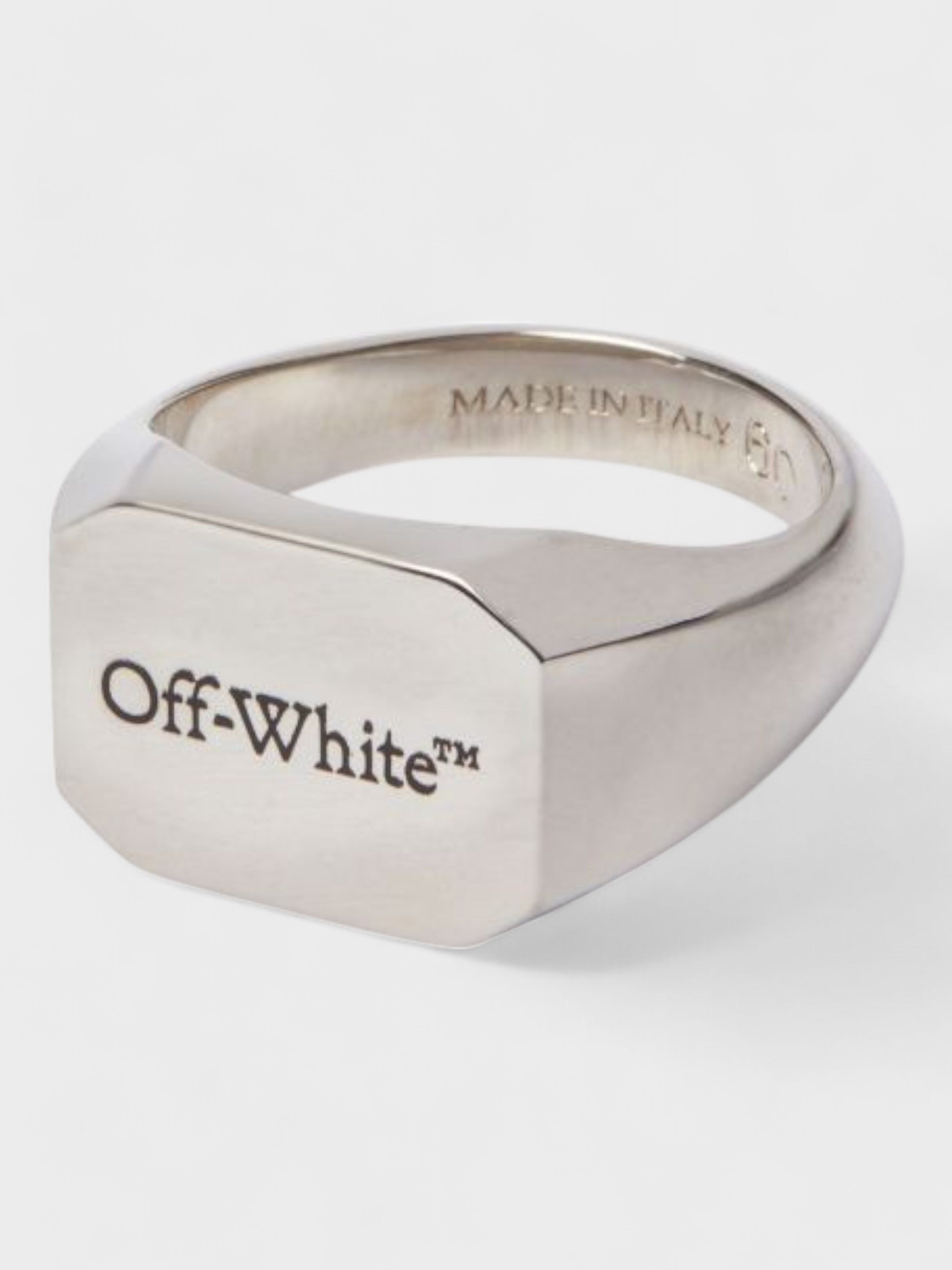 Off-White Rectangular Ring Silver