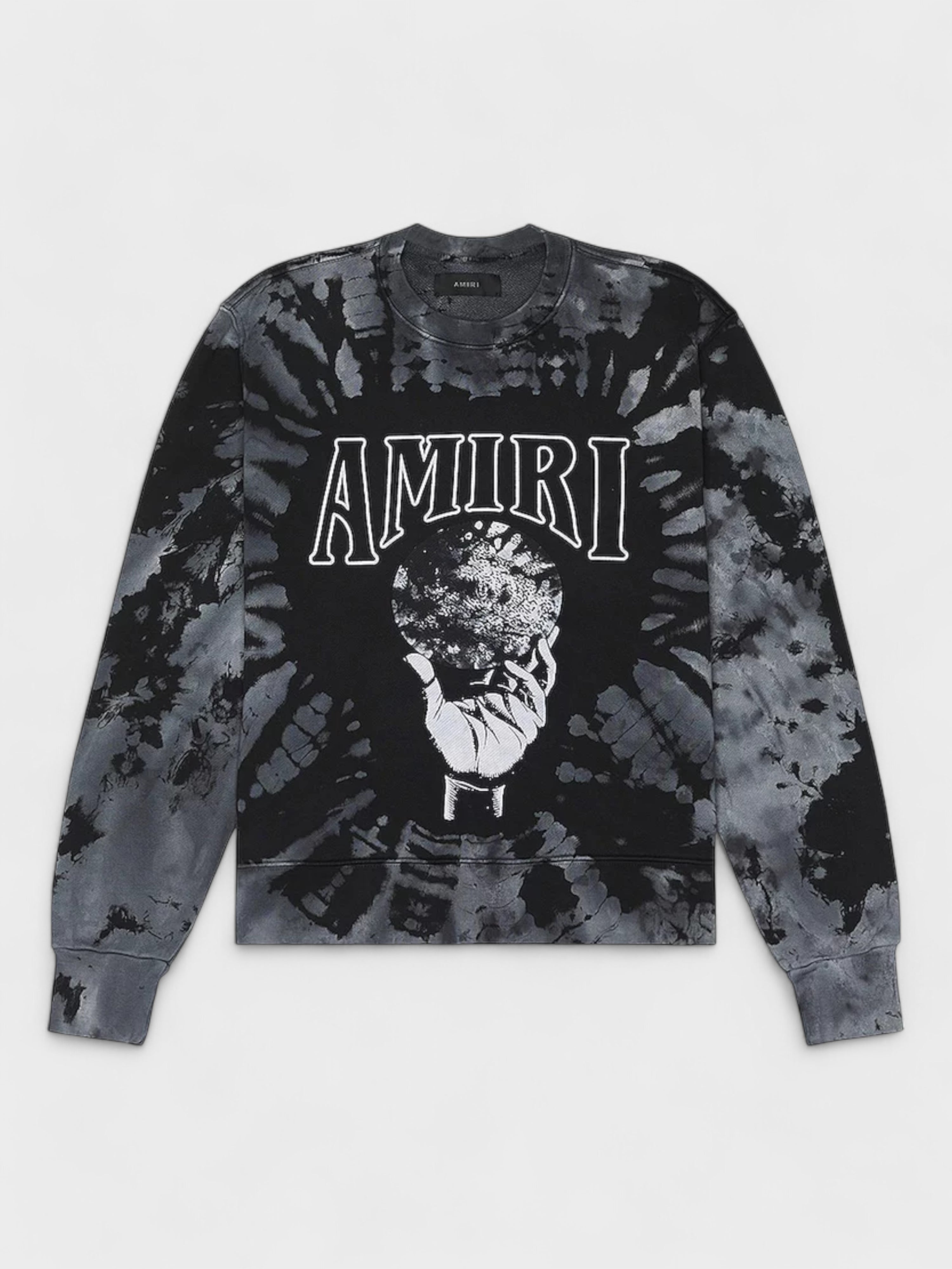 Amiri Crystal Ball Tie Dye Crewneck Black