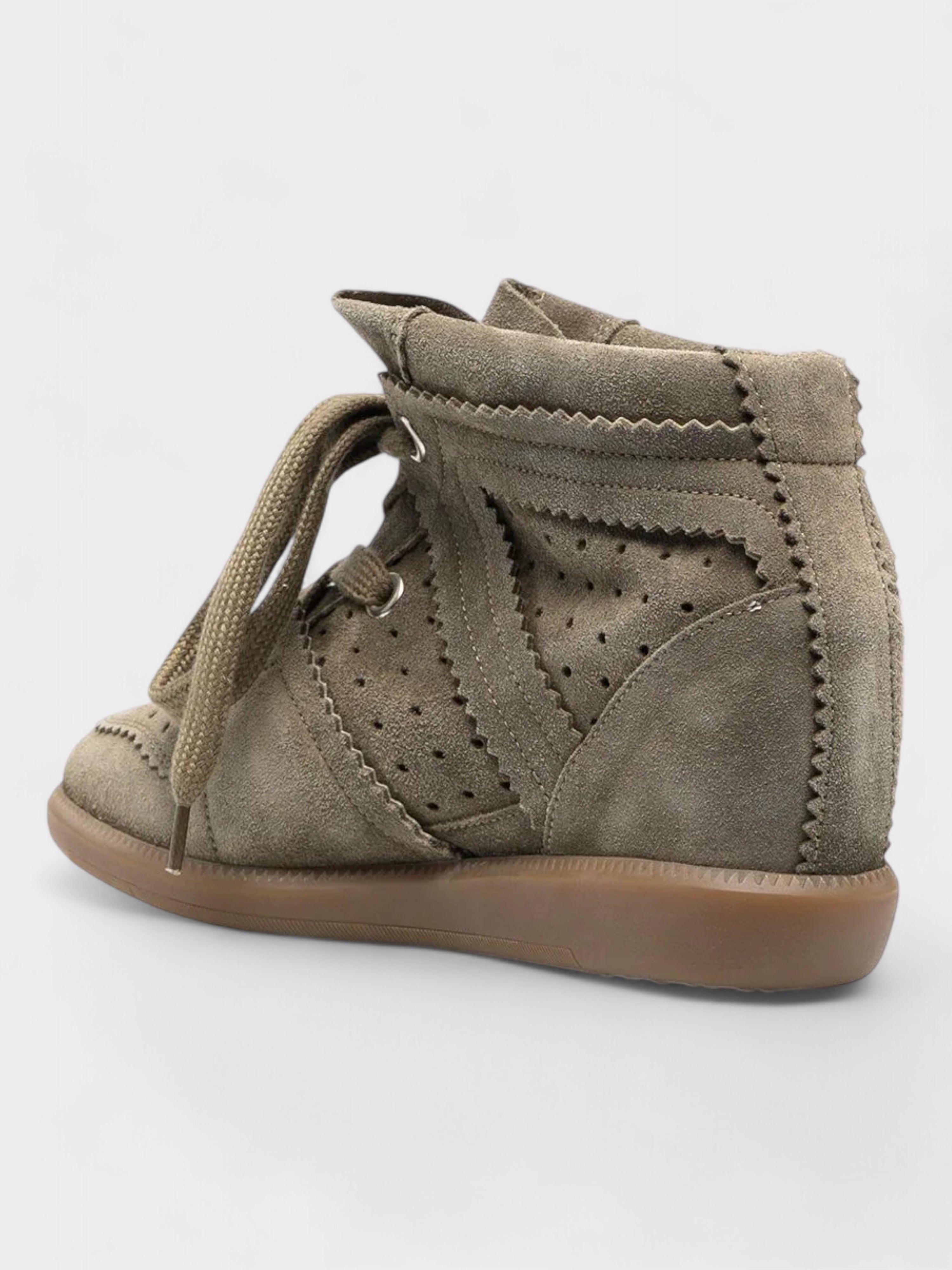 Isabel Marant Bobby Wedge Sneakers Taupe