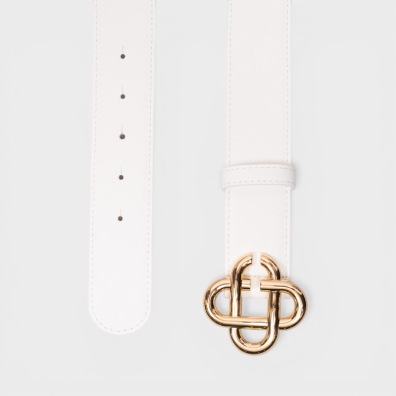 CC Logo Buckle Belt White