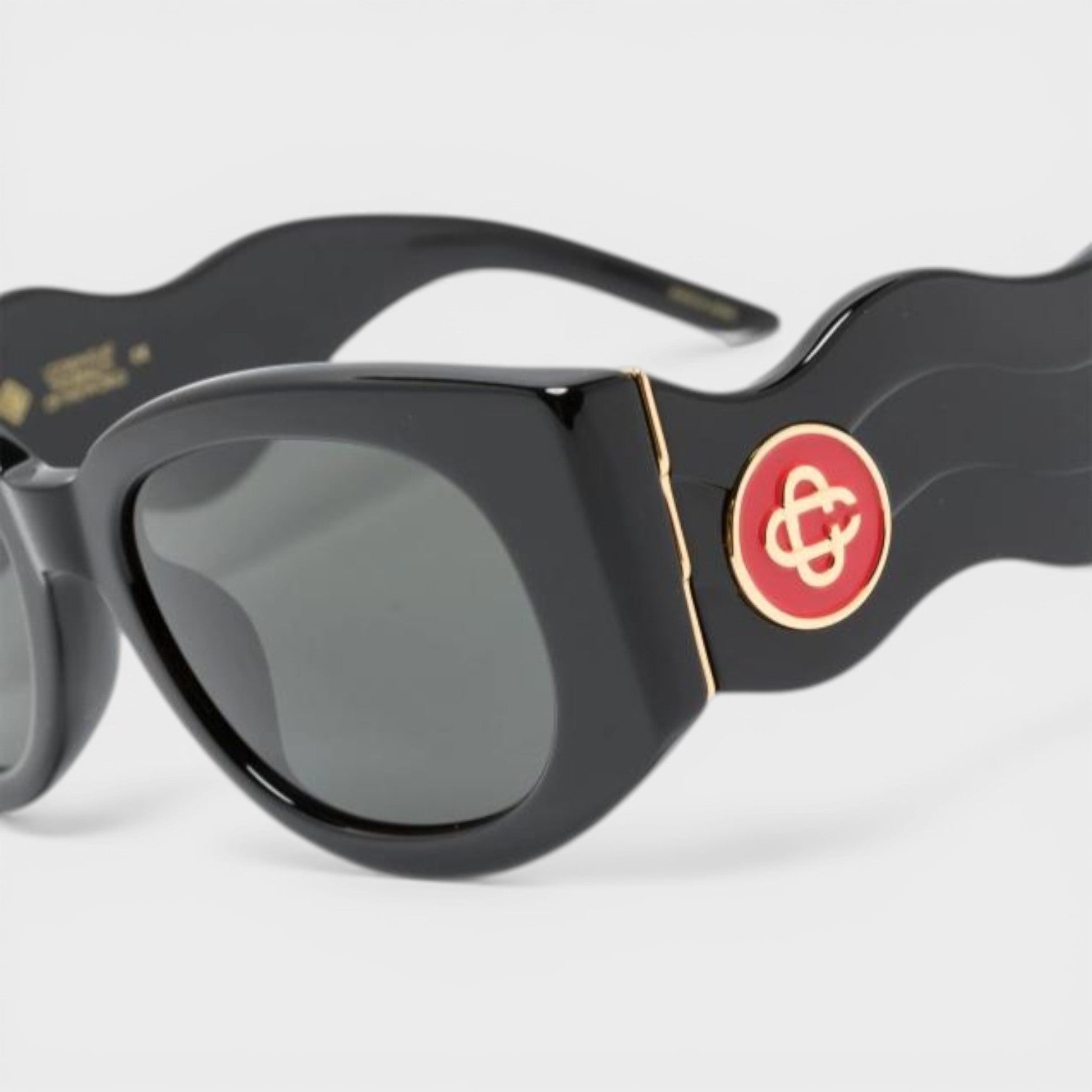 Oval Wave Black Yellow Gold Solid Grey