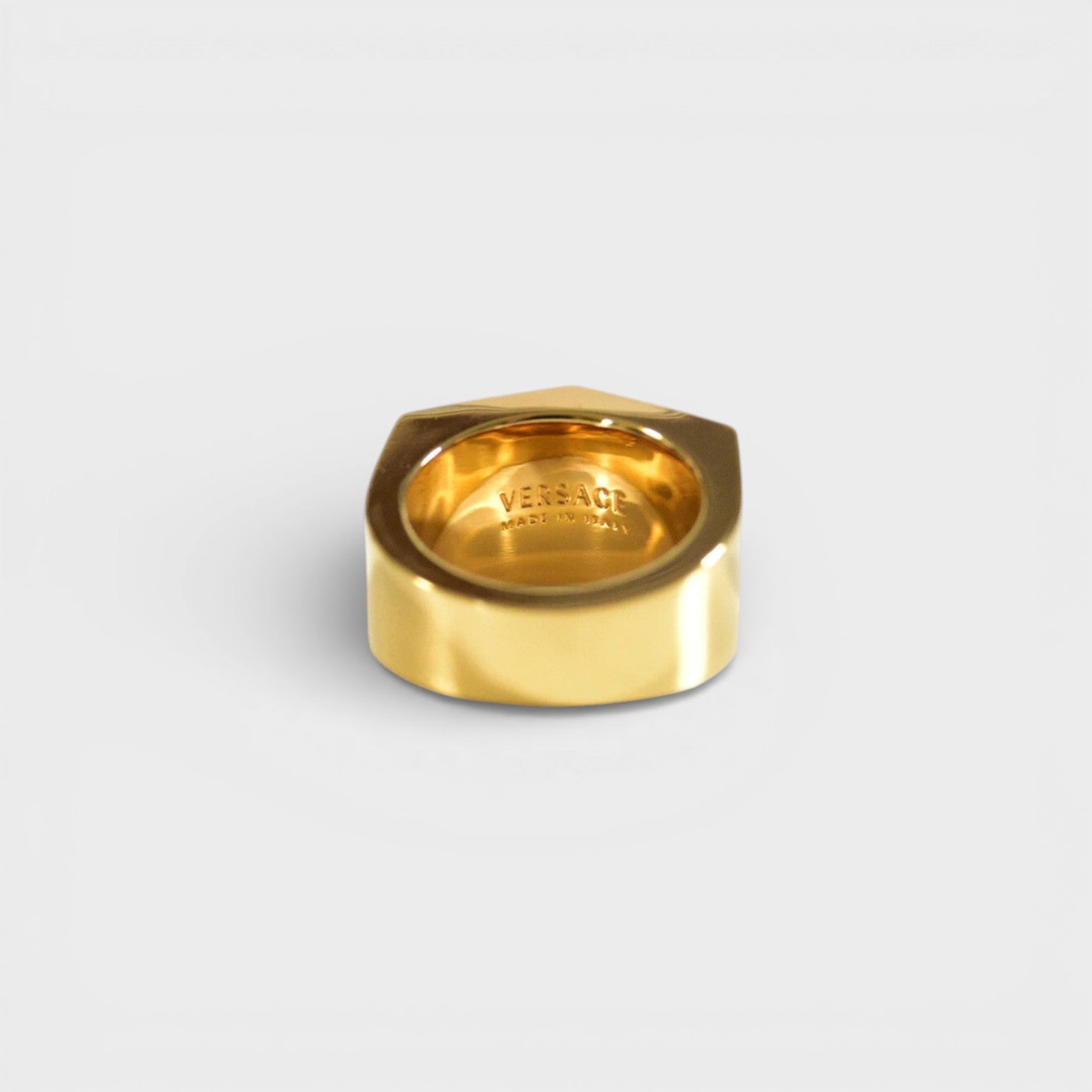 Greca Engraved Gold Ring