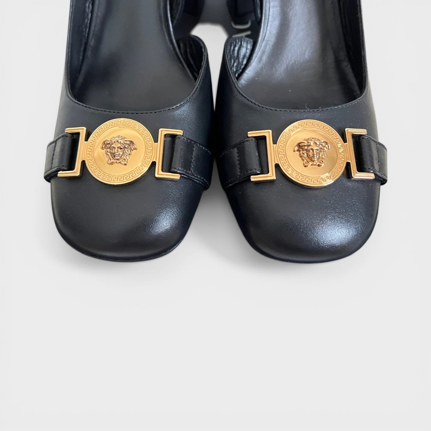 Sling Back 85mm Leather Black