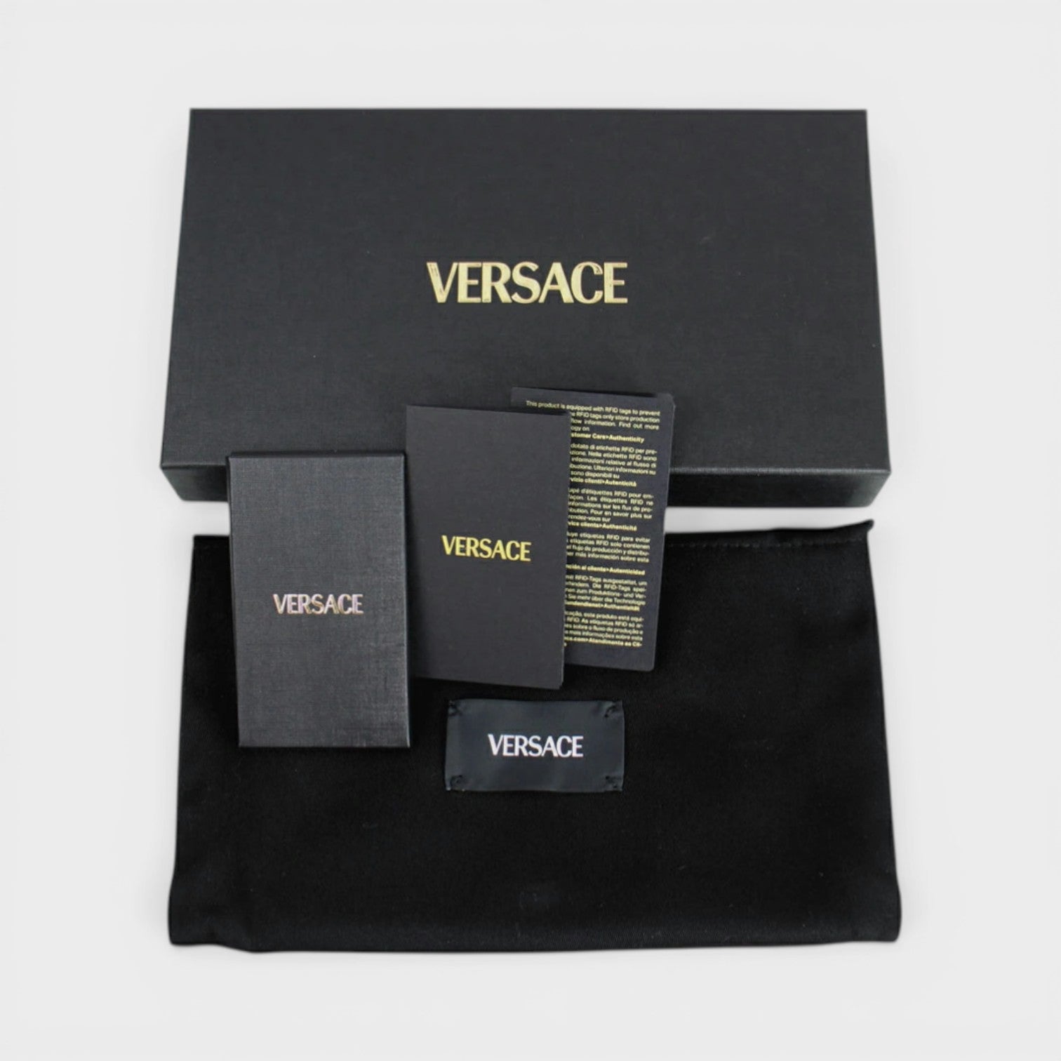 Long Wallet Calf Leather Black