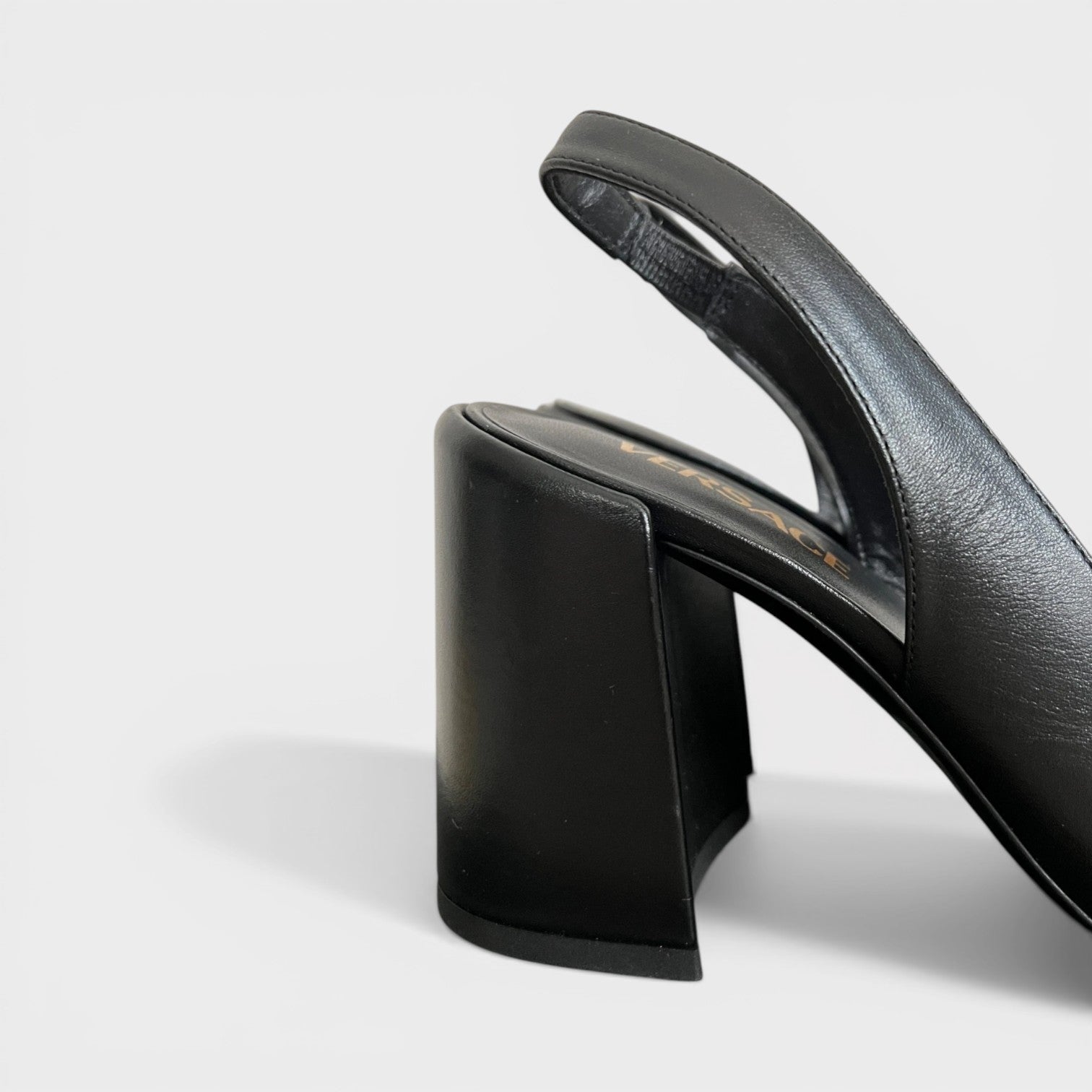 Sling Back 85mm Leather Black