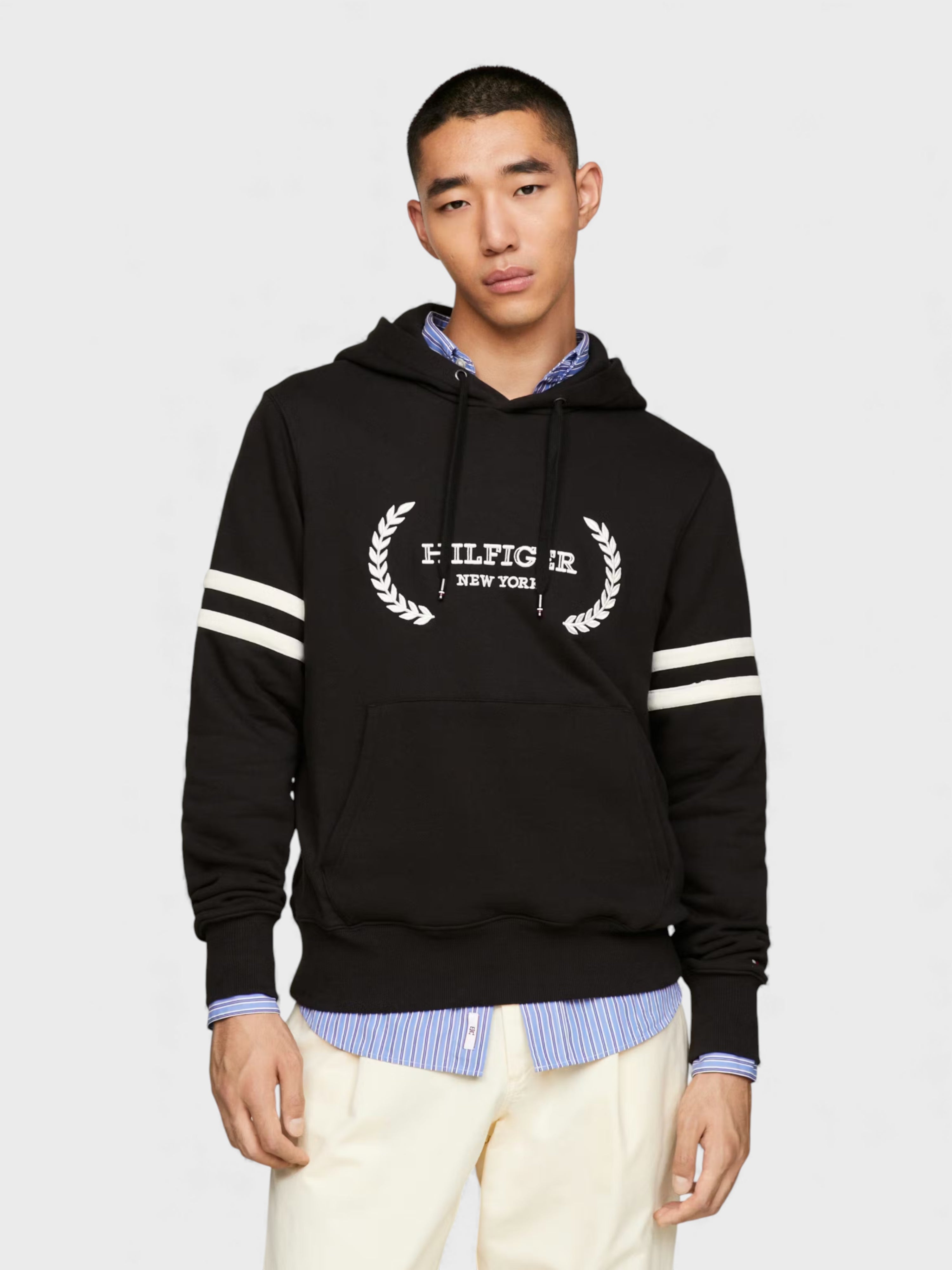 Tommy Hilfiger Laurel Monotype Hoodie Black