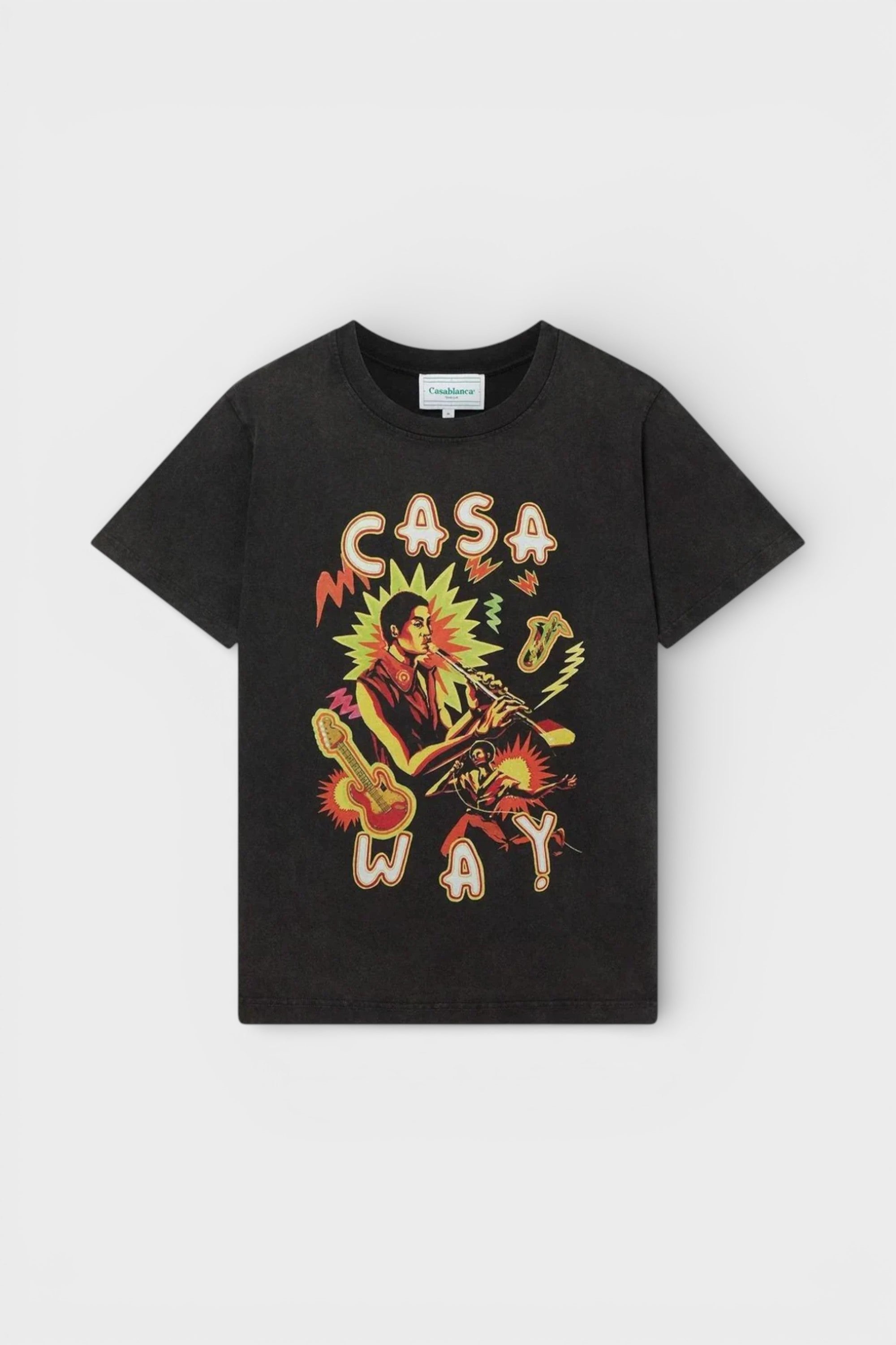 Printed T-Shirt Music For The People Faded Black