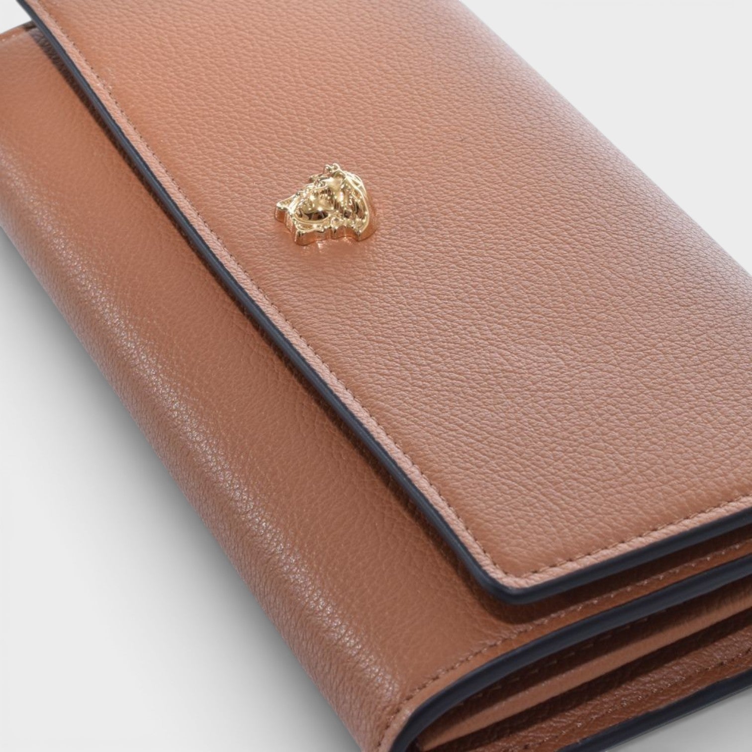 Long Wallet Leather Summer Nude Brown