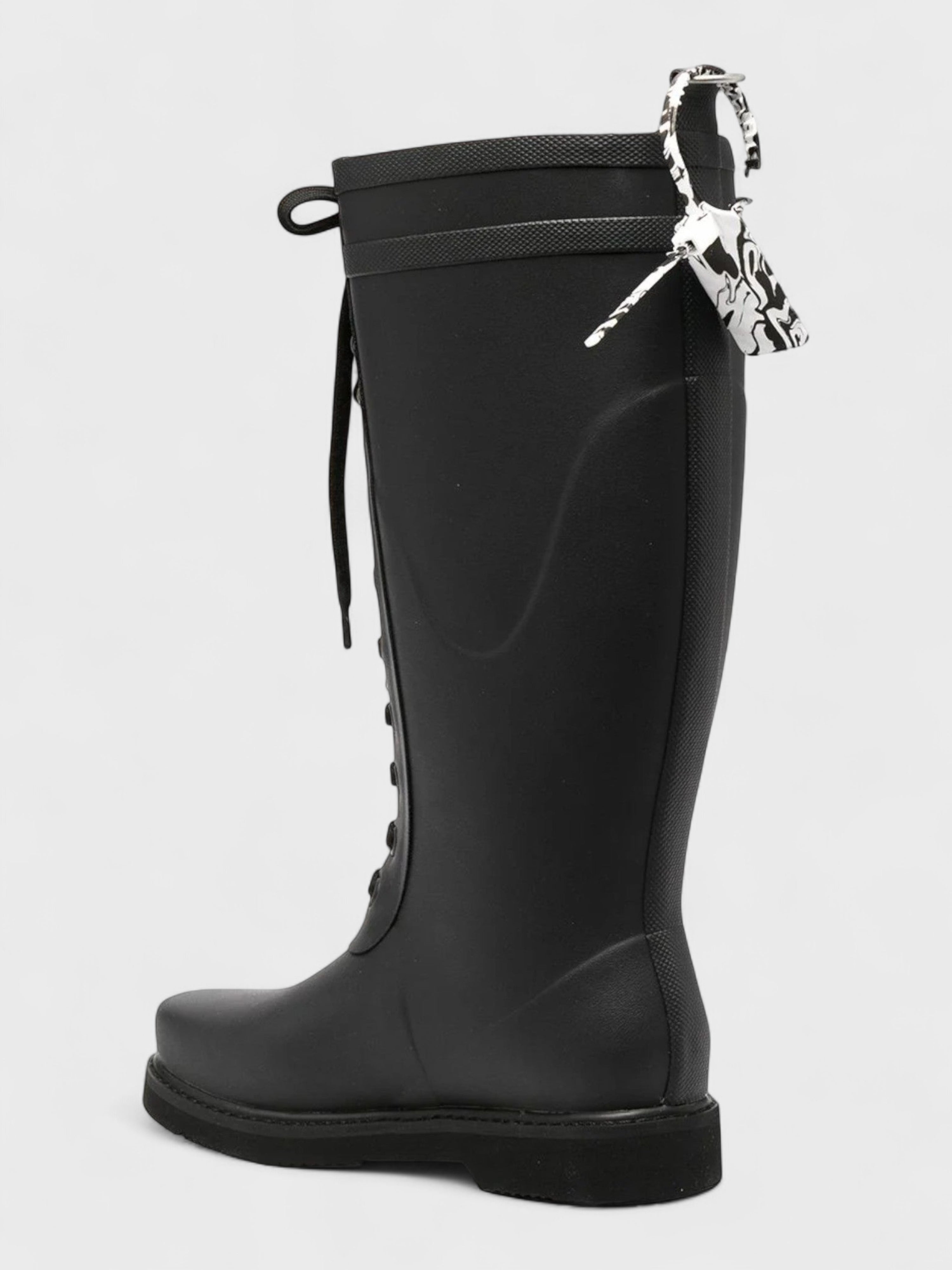 Off-White Logo Wellington Boots "For Riding" Black