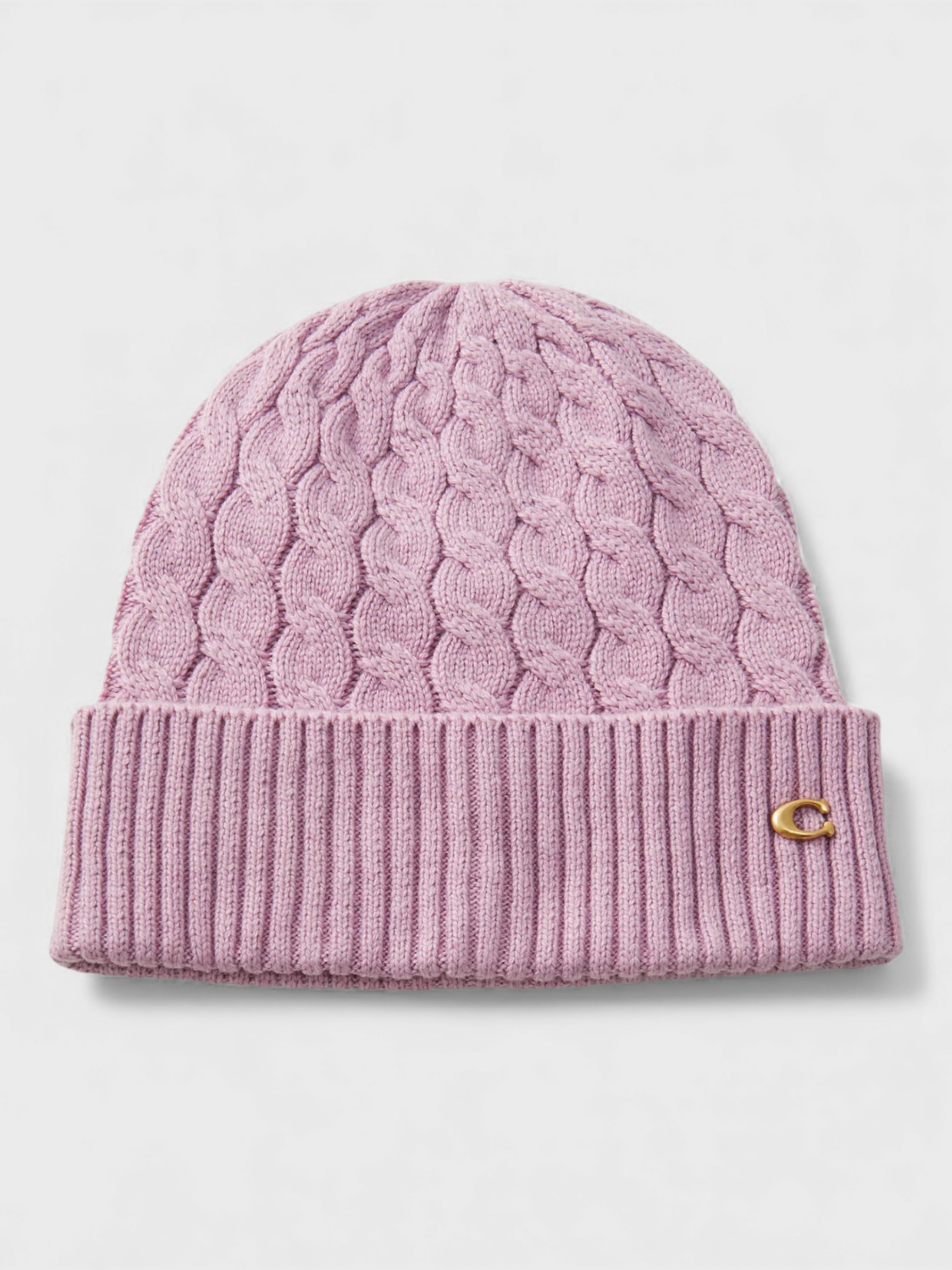 Coach Cable Beanie Faded Pink