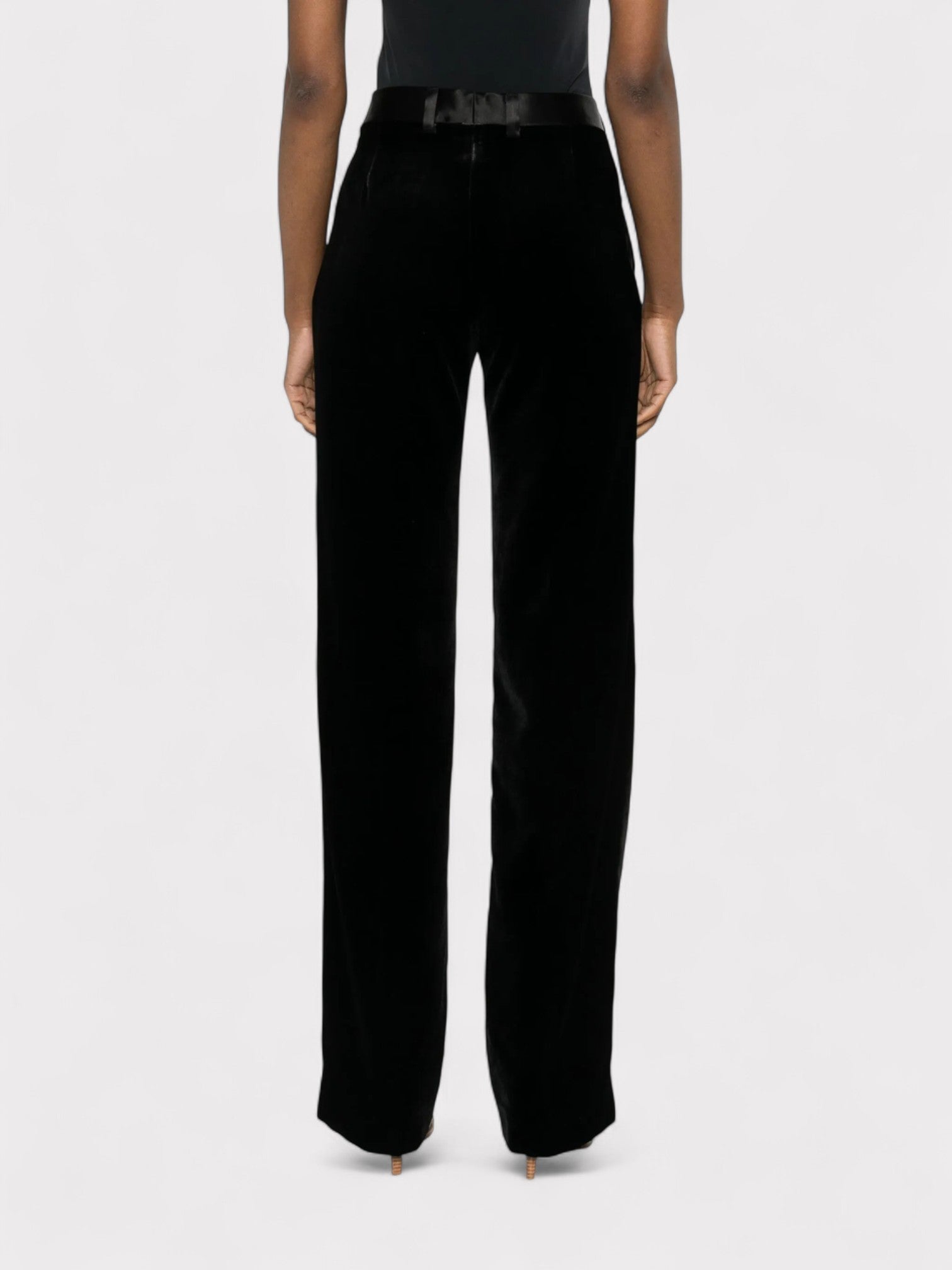 Palm Angels Velvet Tailored Trousers Black