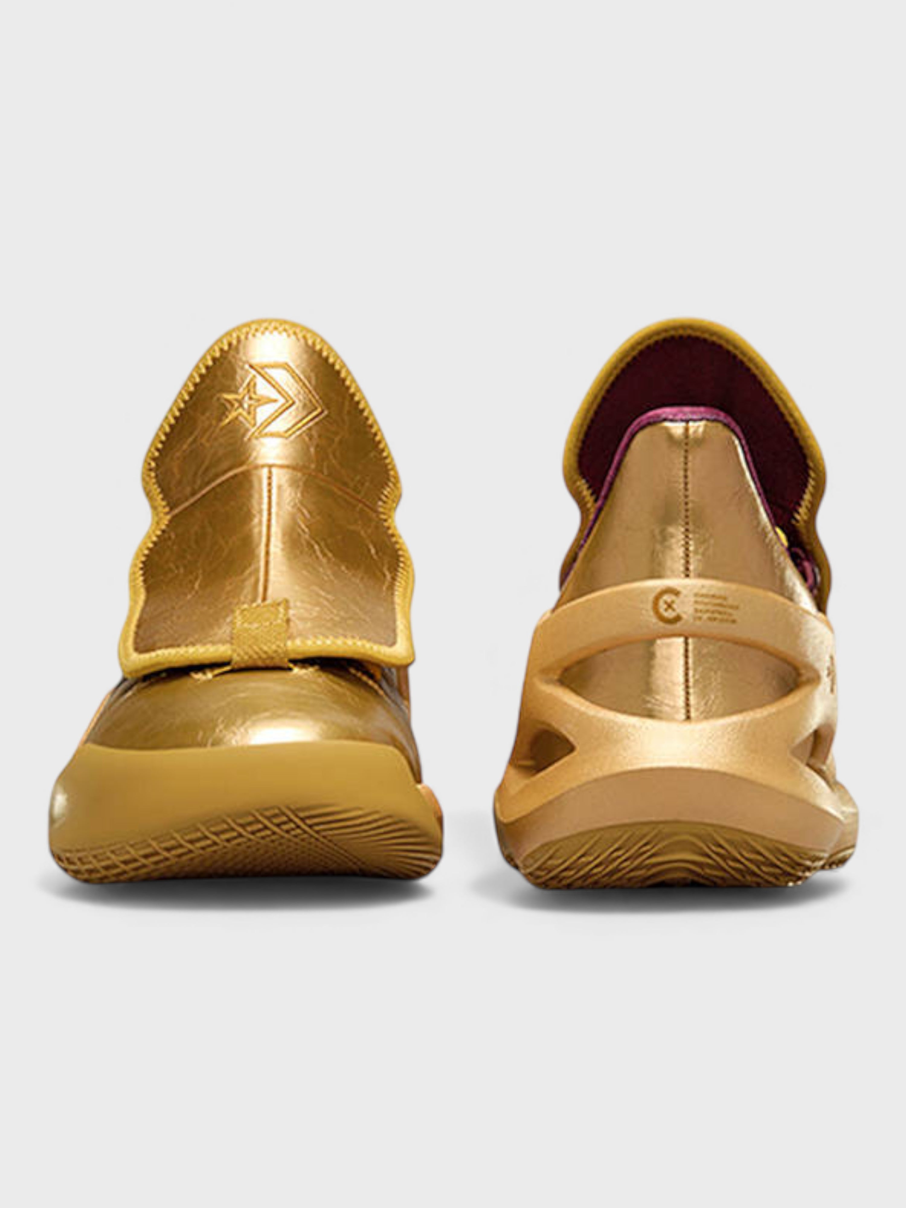 Converse x Willy Wonka All Star Basketball Golden Ticket Gold Sneakers