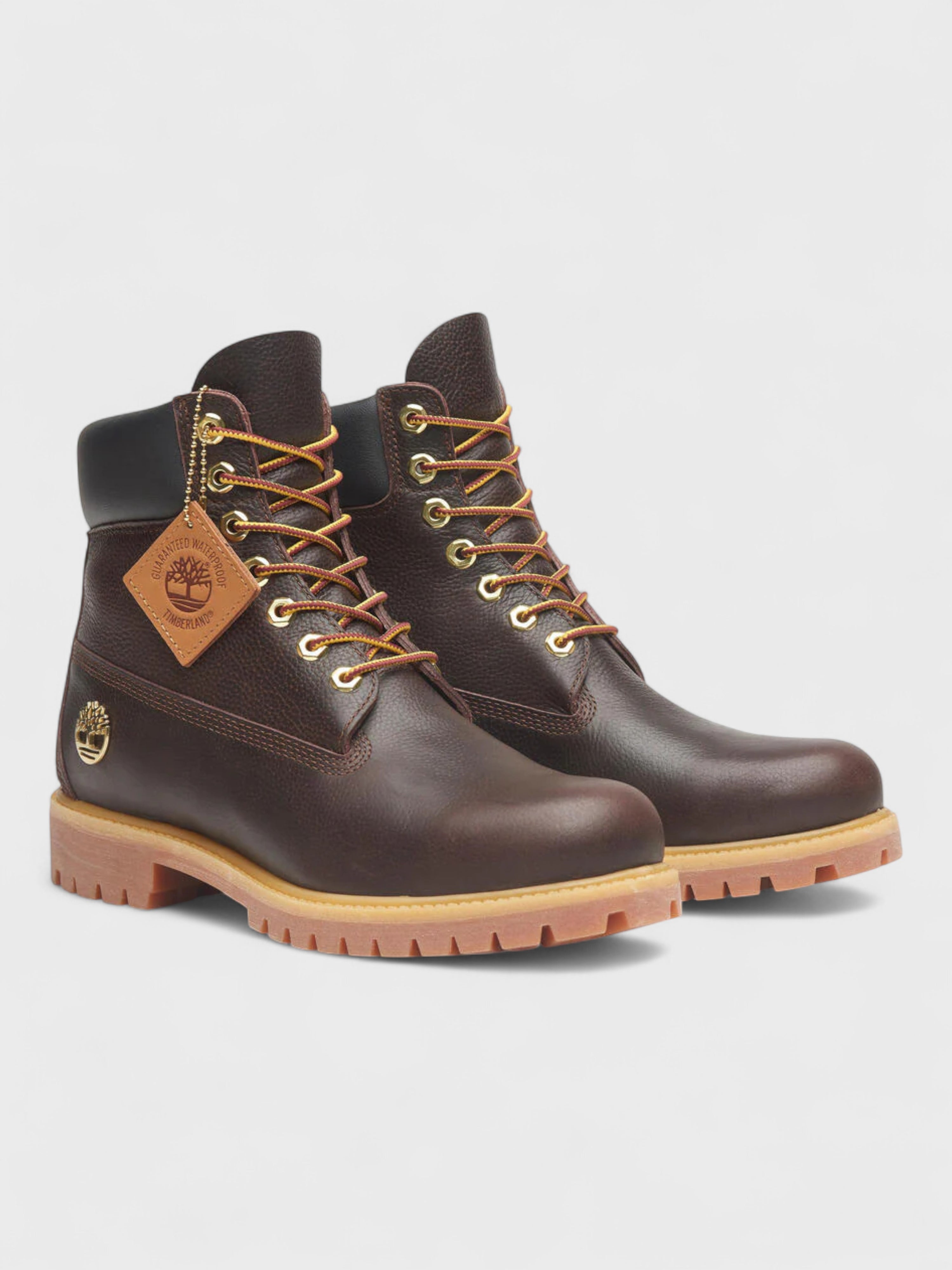 Timberland Premium Espresso Brown 6-Inch Lace Up Boots