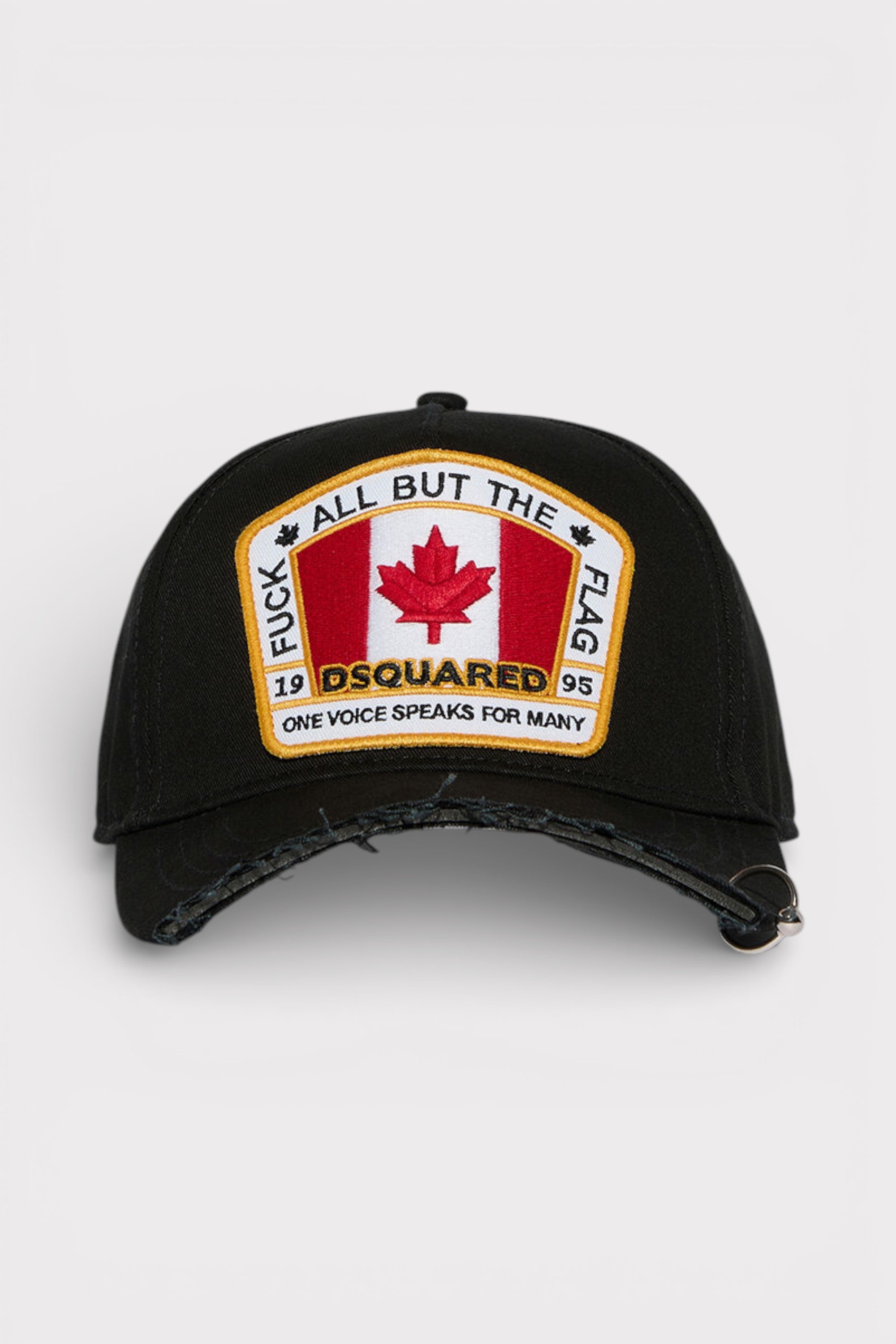 Dsquared2 Canadian Flag Baseball Cut Cap Black