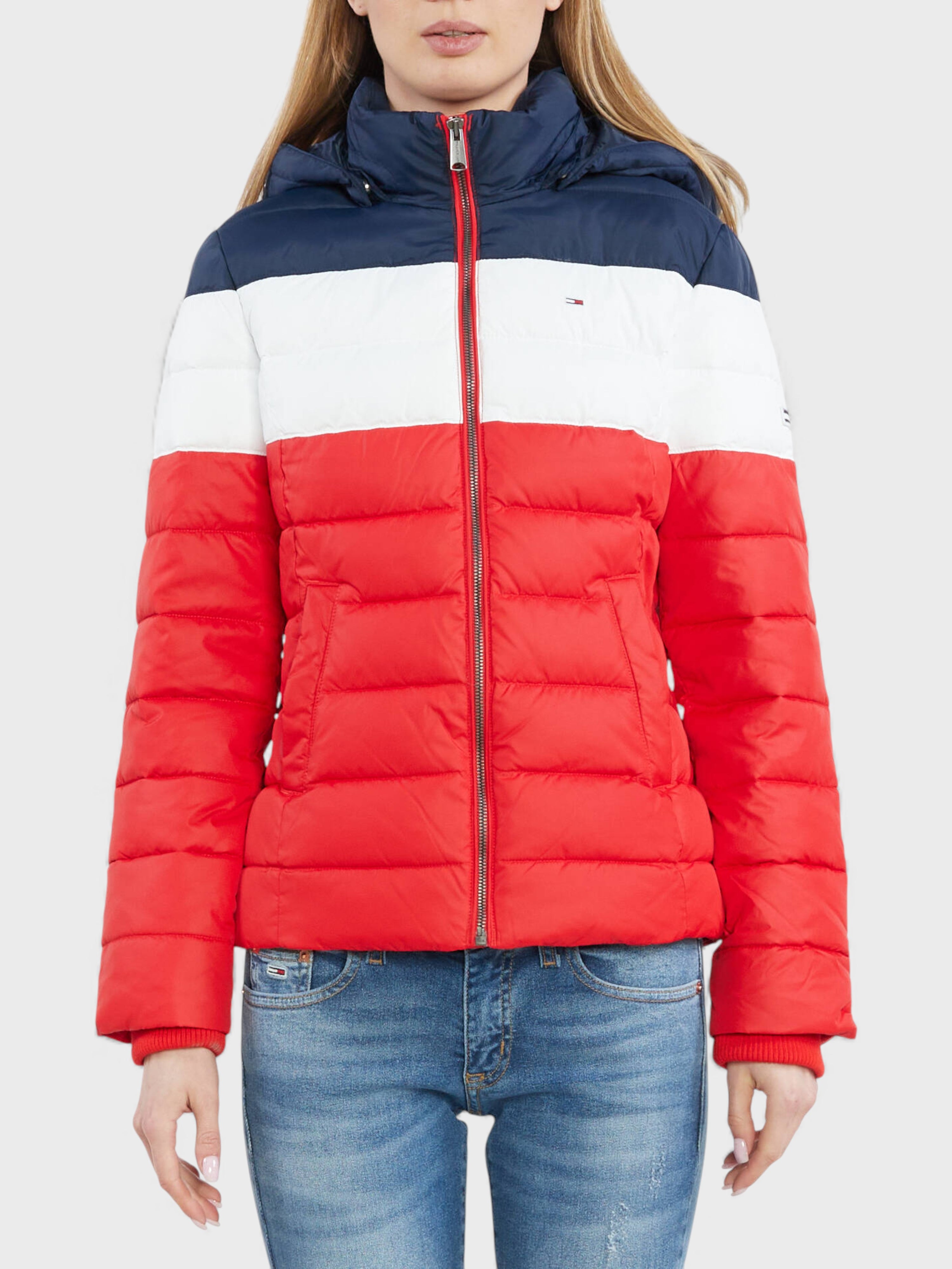 Tommy Jeans Colourblock Jacket Red Navy