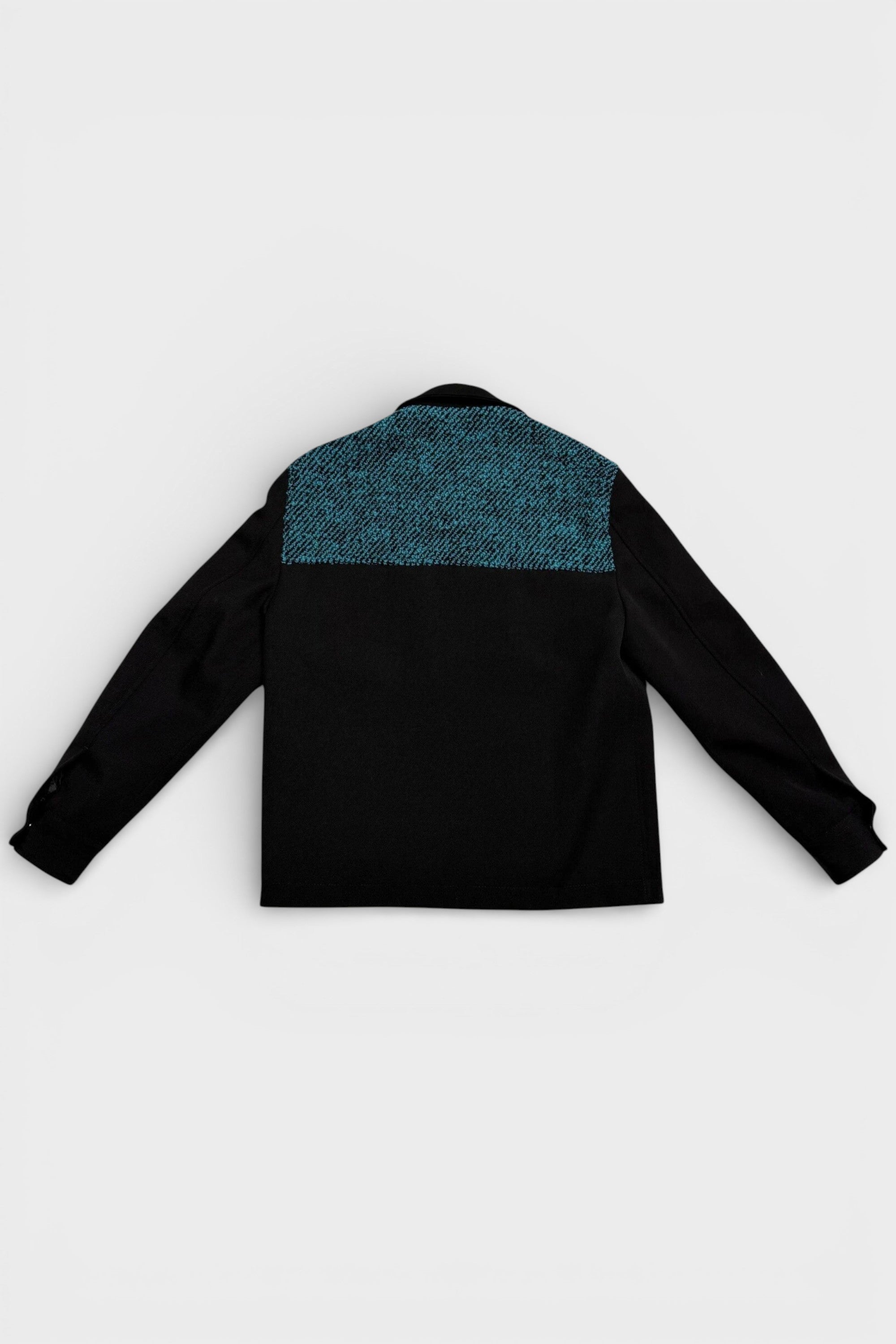 Versace Medussa Logo Blouson Canvas Jacket Black Blue