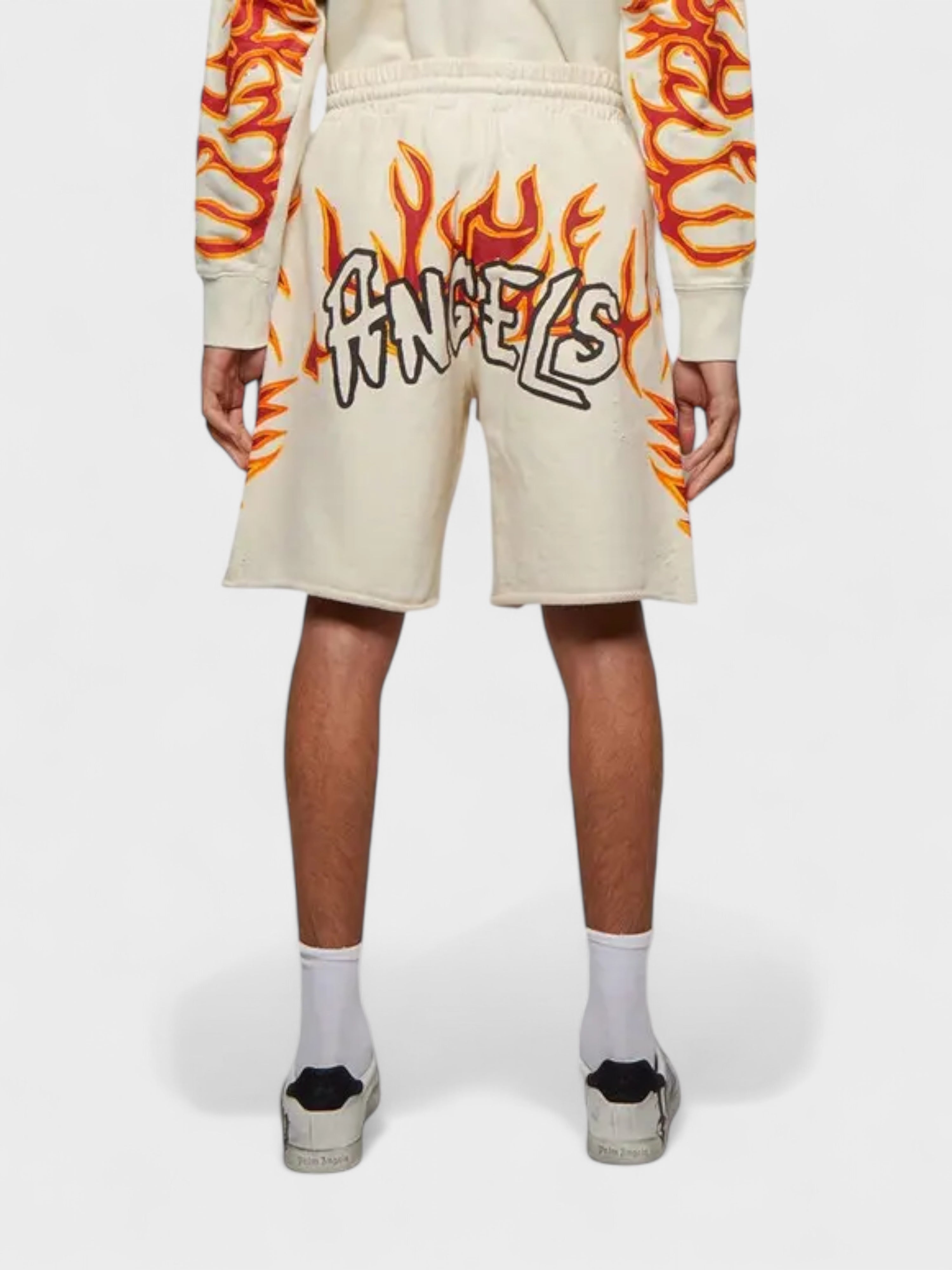 Palm Anges Graffiti Flames Sweatshorts Off White