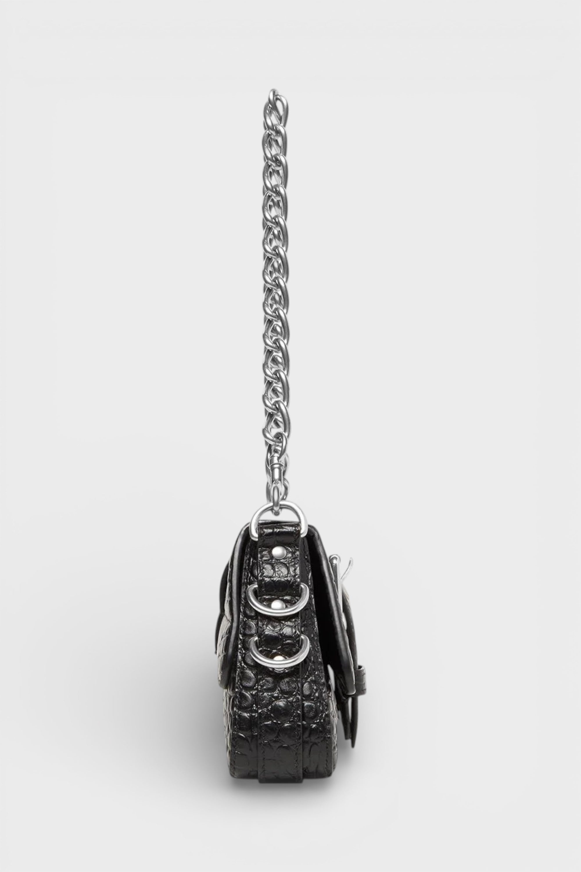 Balenciaga Lindsay Leather Shoulder Bag Black