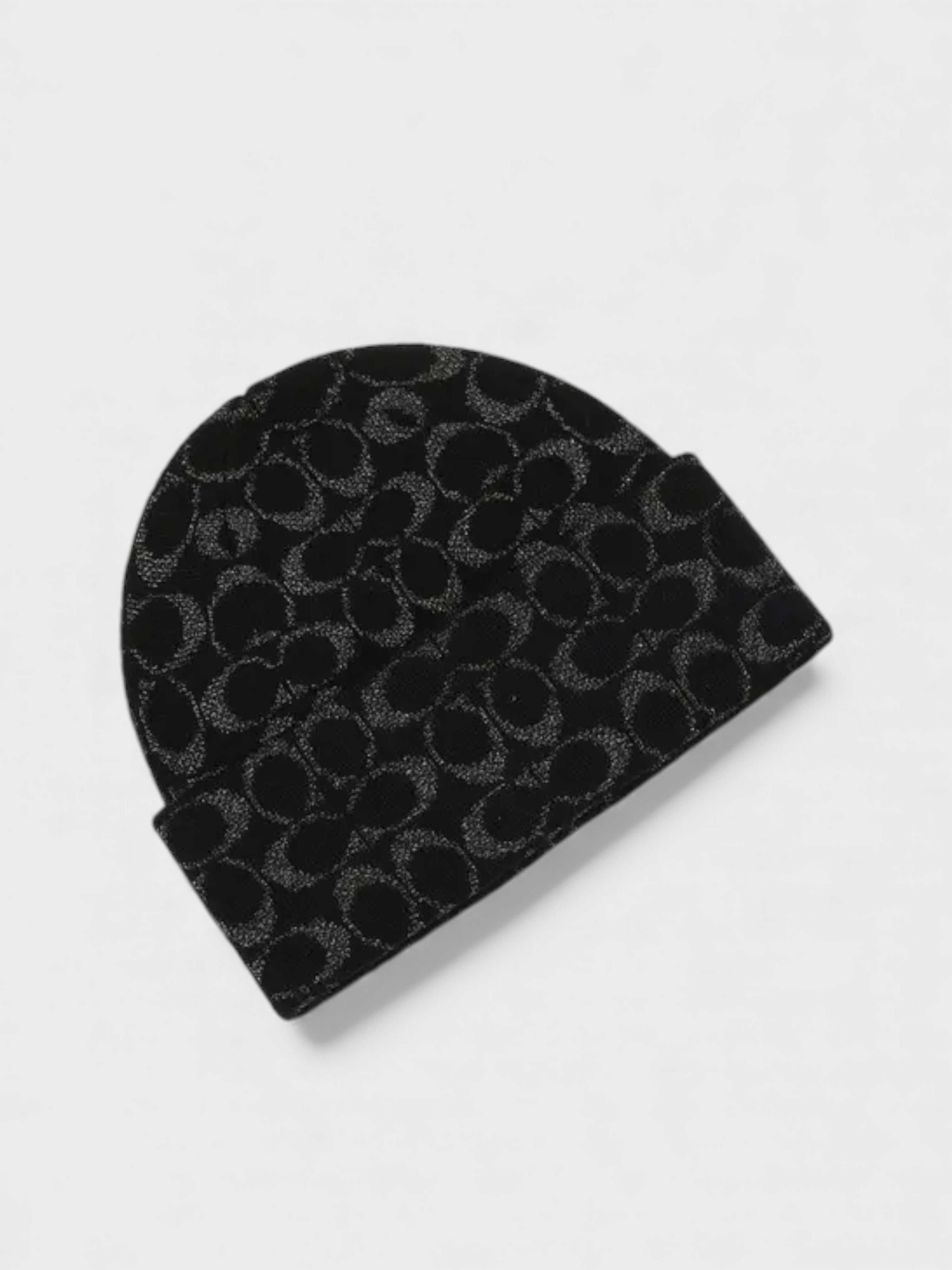 Coach Metallic Signature C Beanie Black