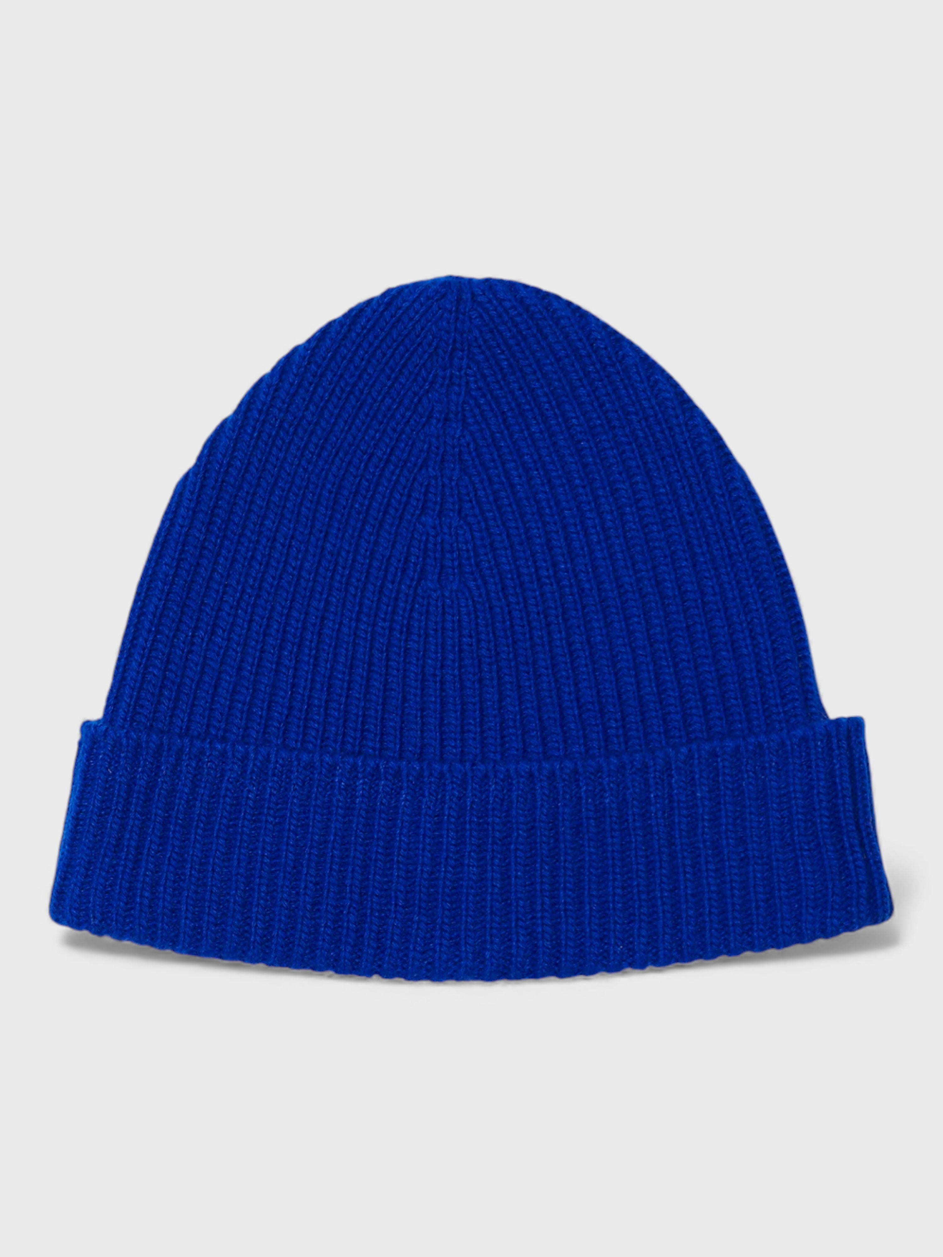 Burberry Ribbed Cashmere Beanie Knight Blue