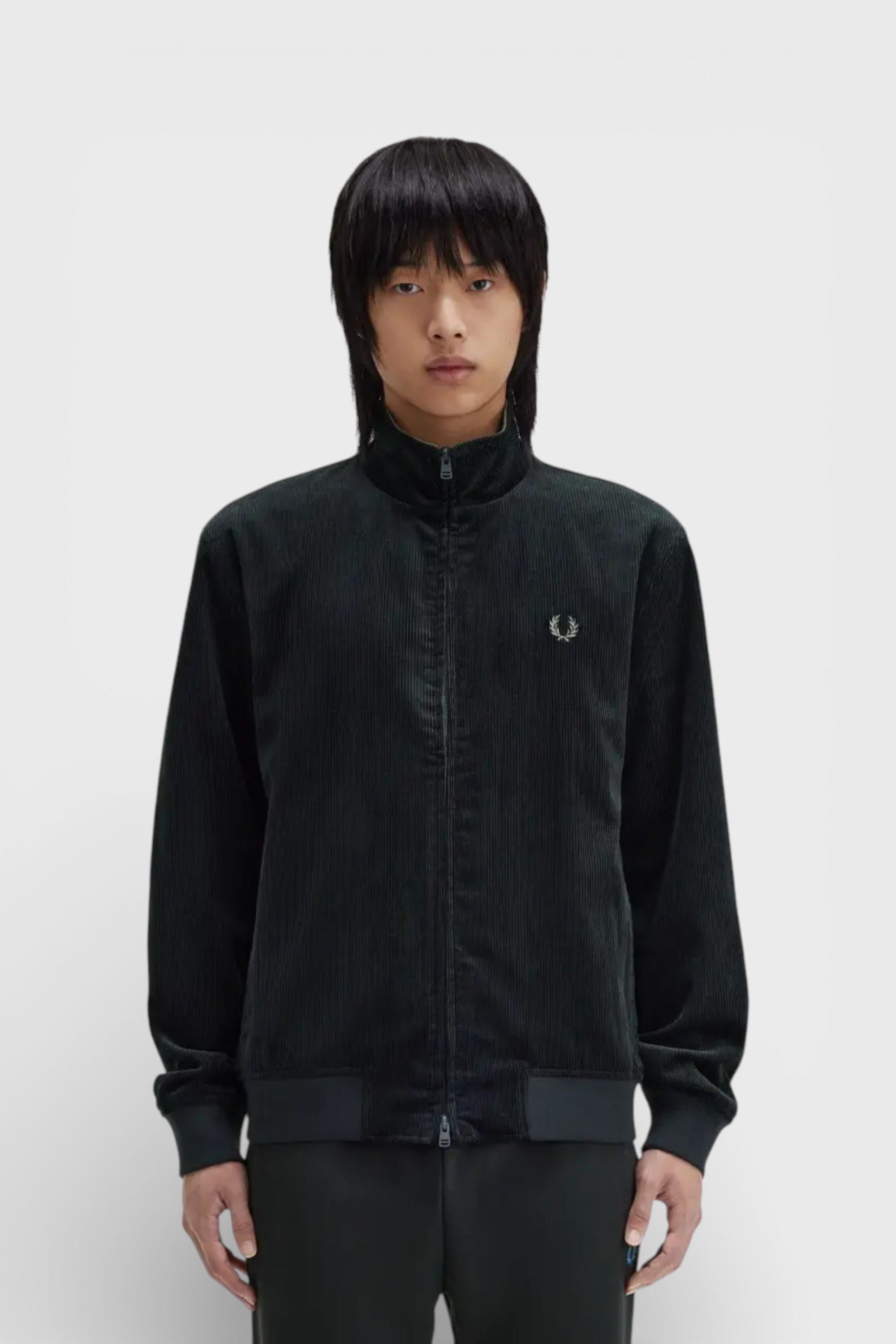 Fred Perry Cord Brentham Jacket Night Green