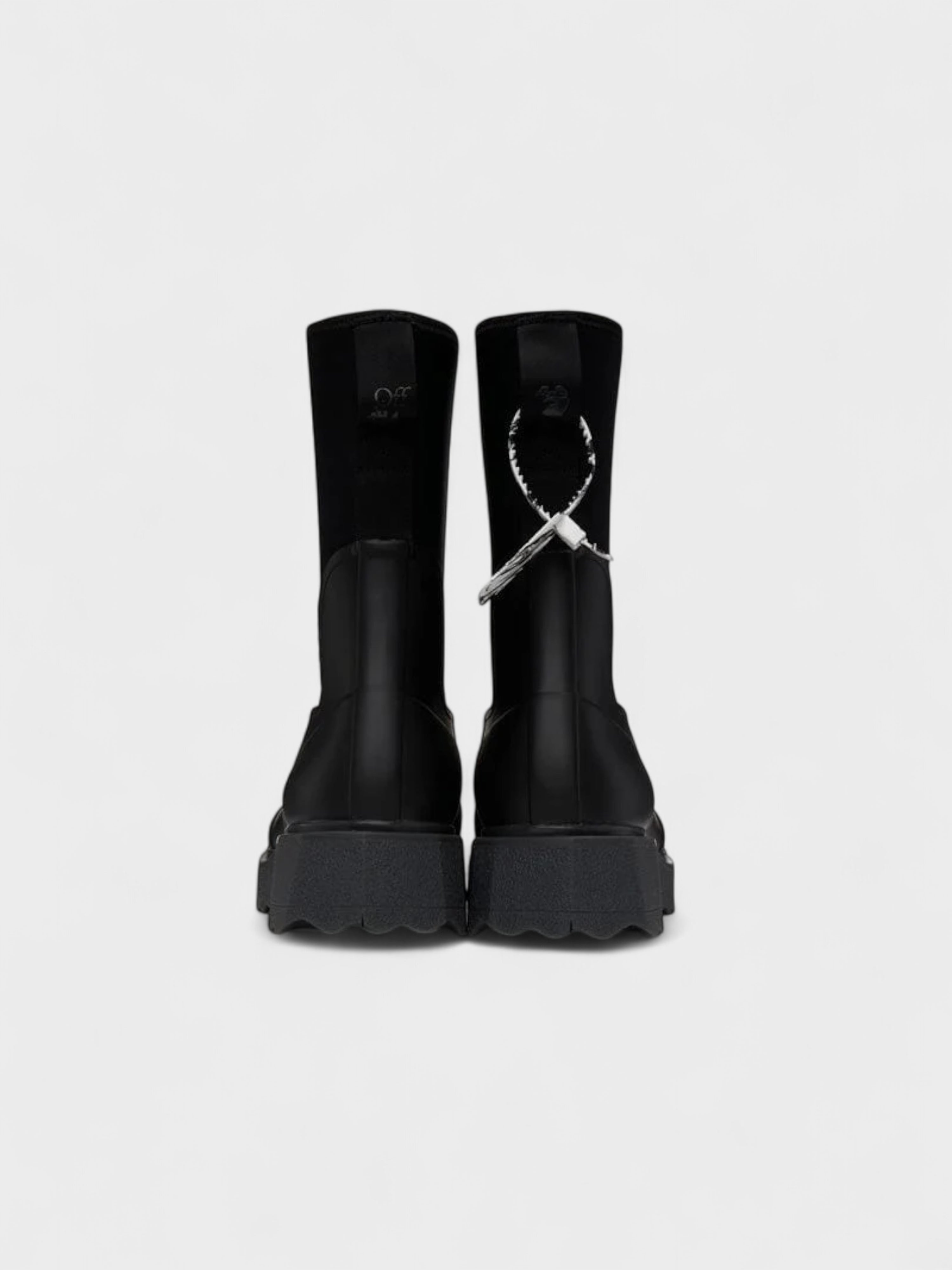 Off-White Sponge Rubber Neoprene "For Rainy Days" Boots