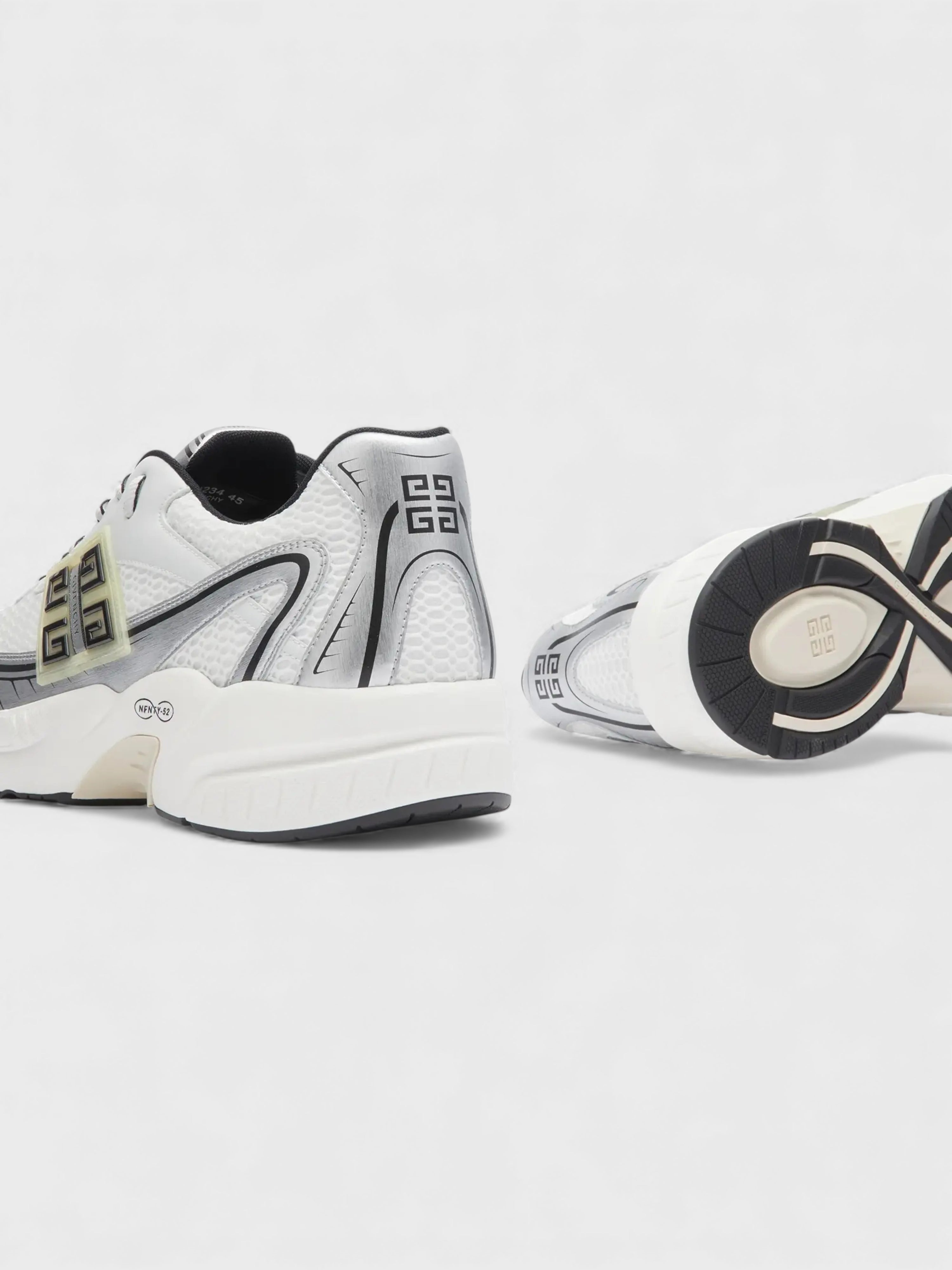 Givenchy NFNTY-52 Runners White Silver Sneakers