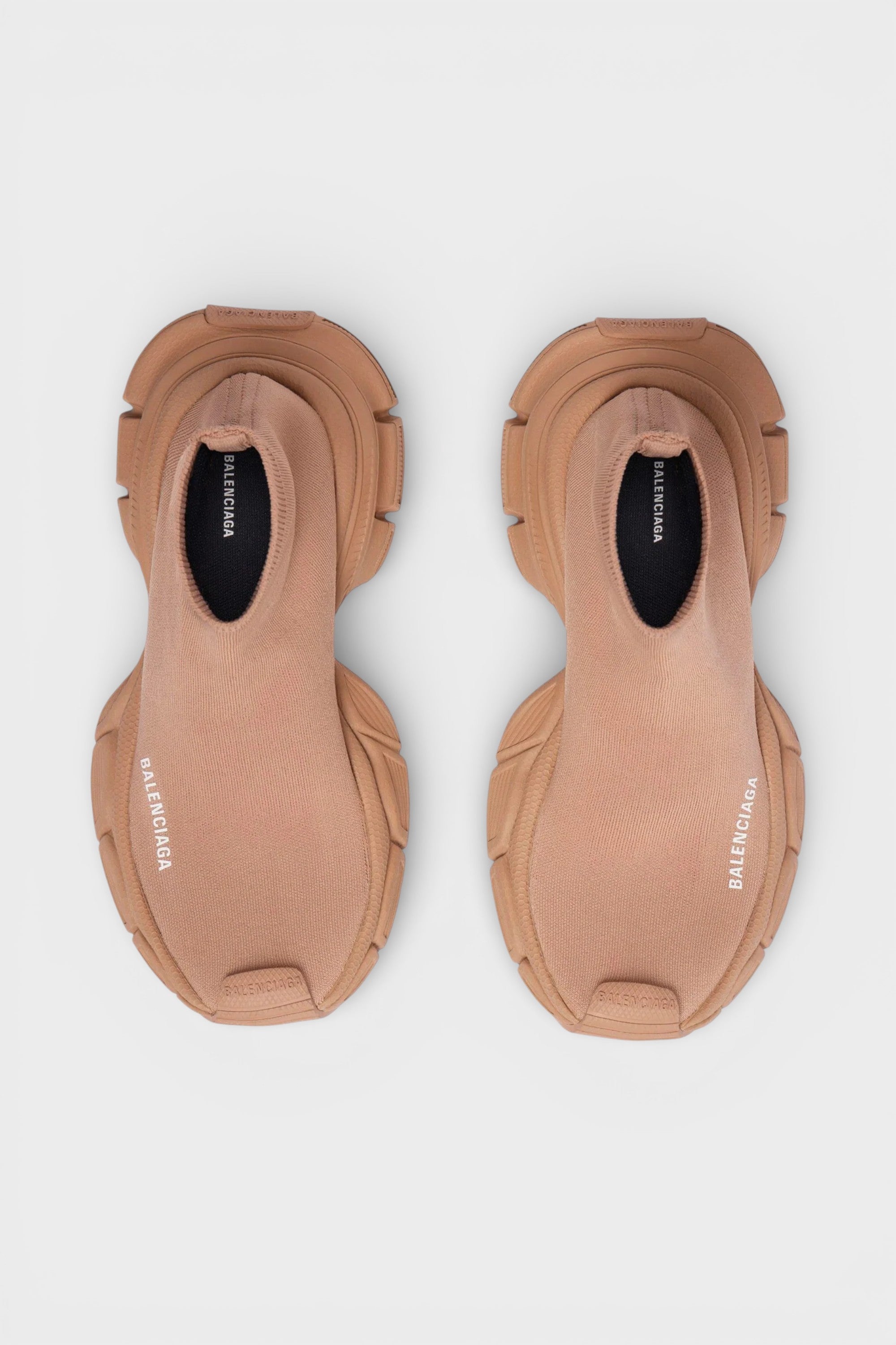 Balenciaga 3XL Sock Recycled Knit High Top Beige Wmns