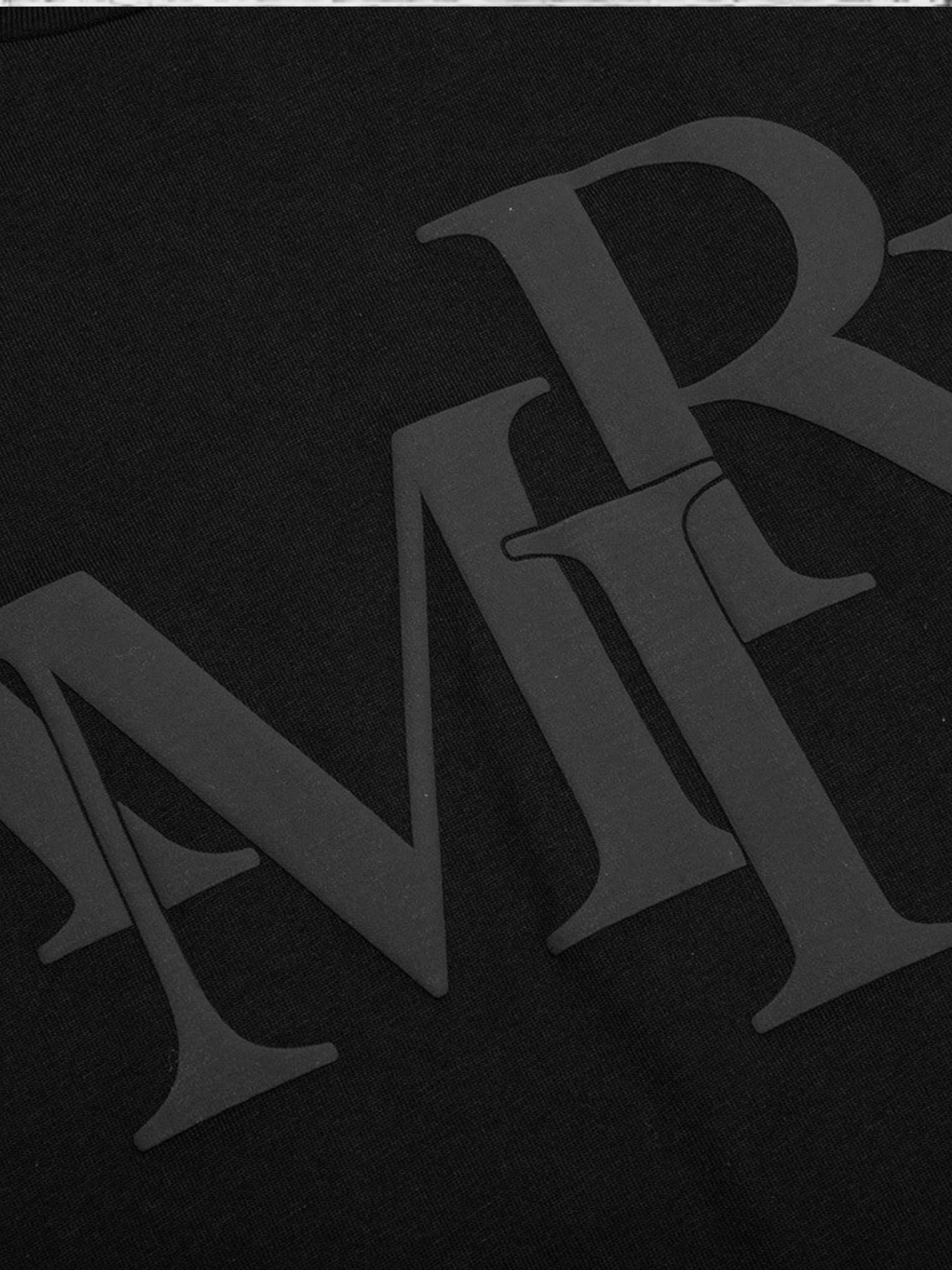 Amiri Staggered Logo T Shirt Black