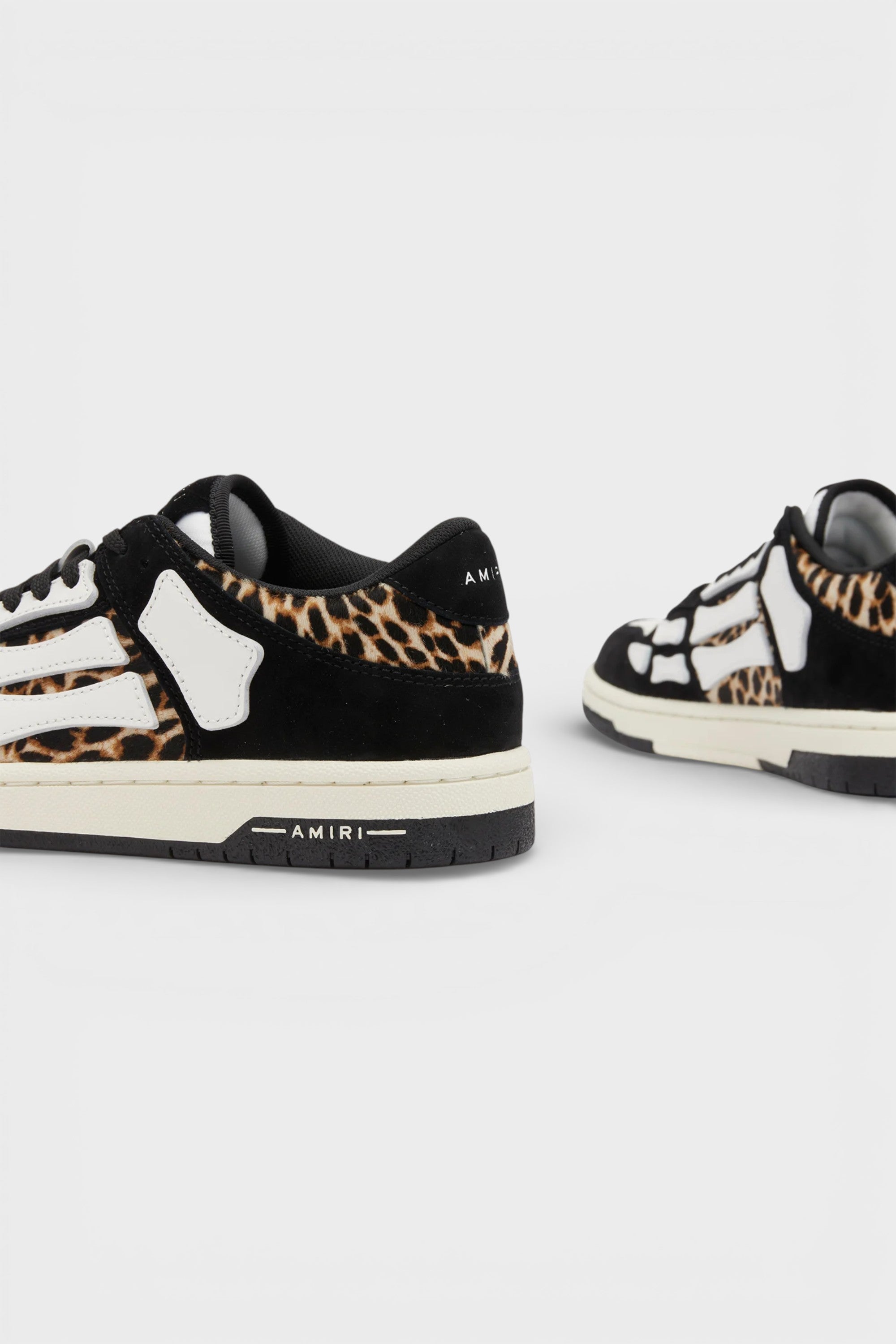 Amiri Skel Low Leopard Print Black