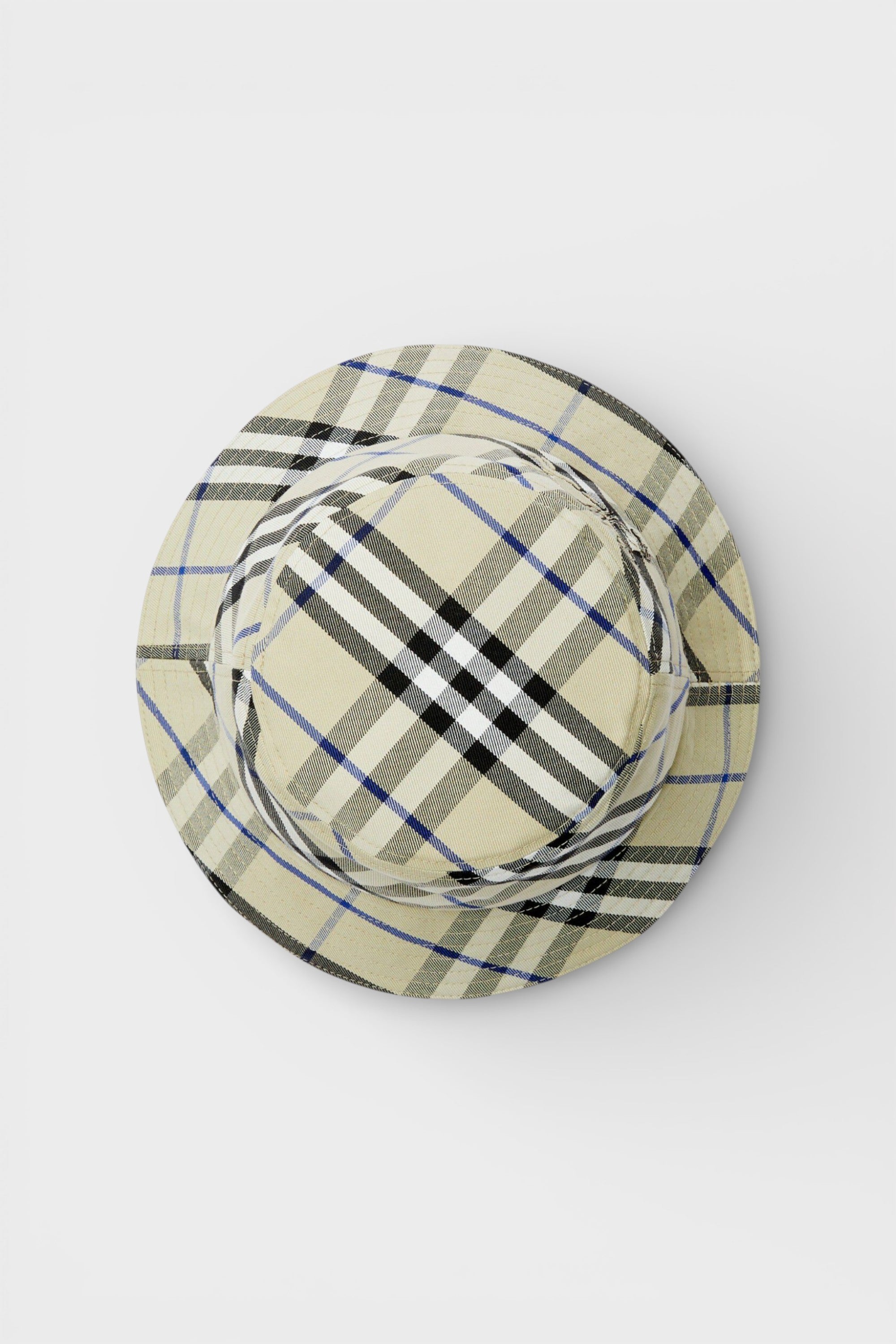 Burberry Check EKD Cotton Blend Bucket Hat Beige