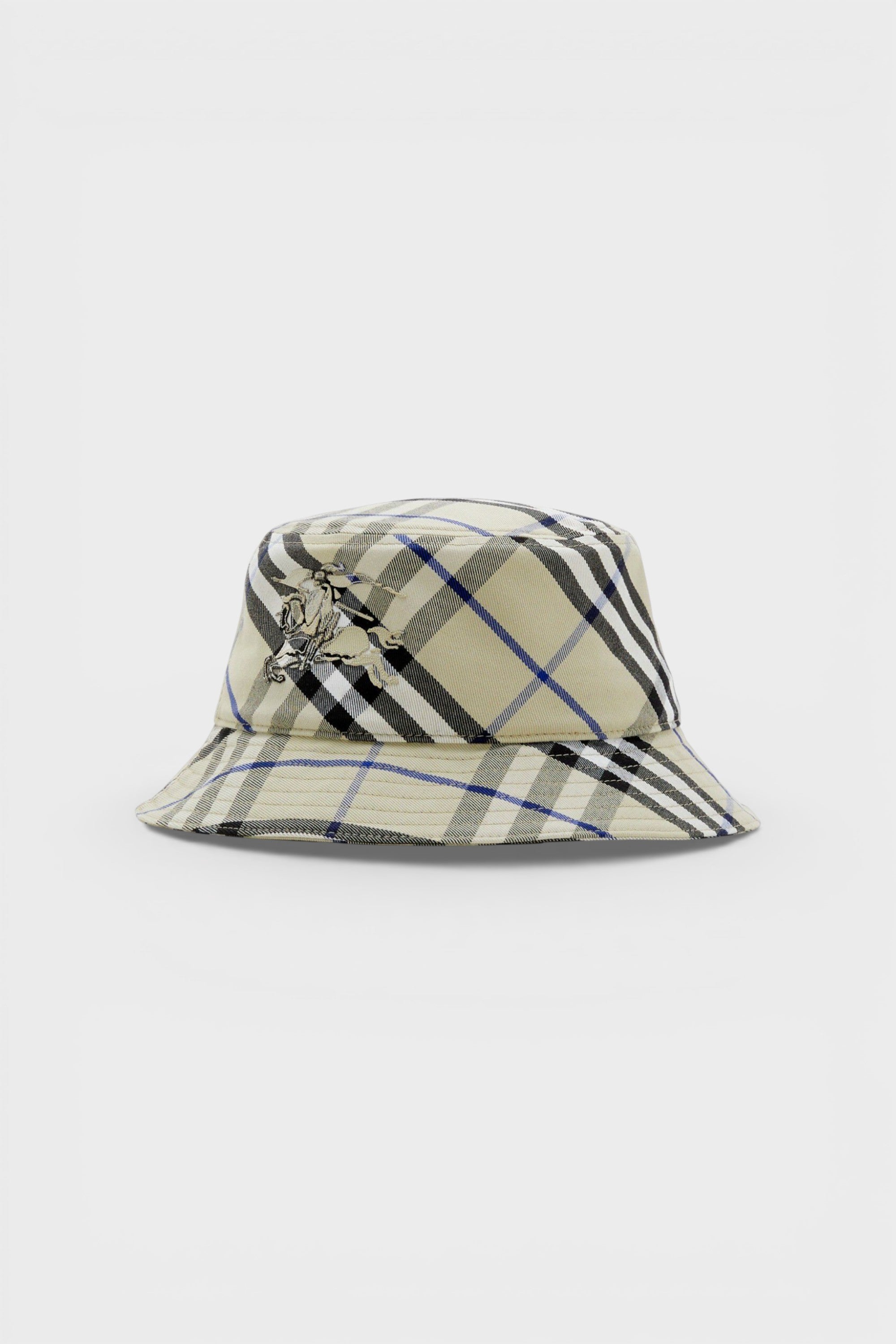 Burberry Check EKD Cotton Blend Bucket Hat Beige