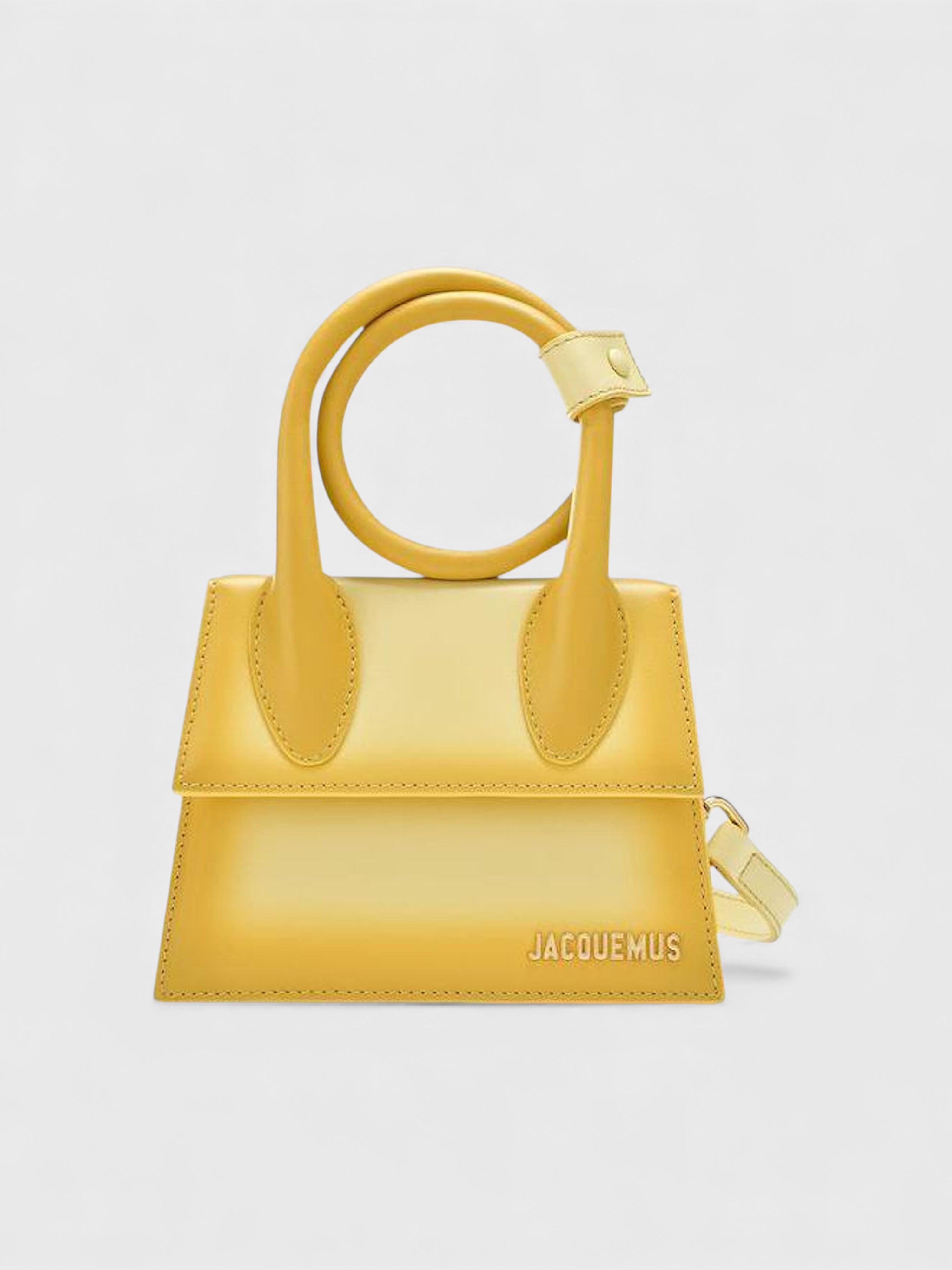 Jacquemus Le Chiquito Noeud Bag in Yellow Leather