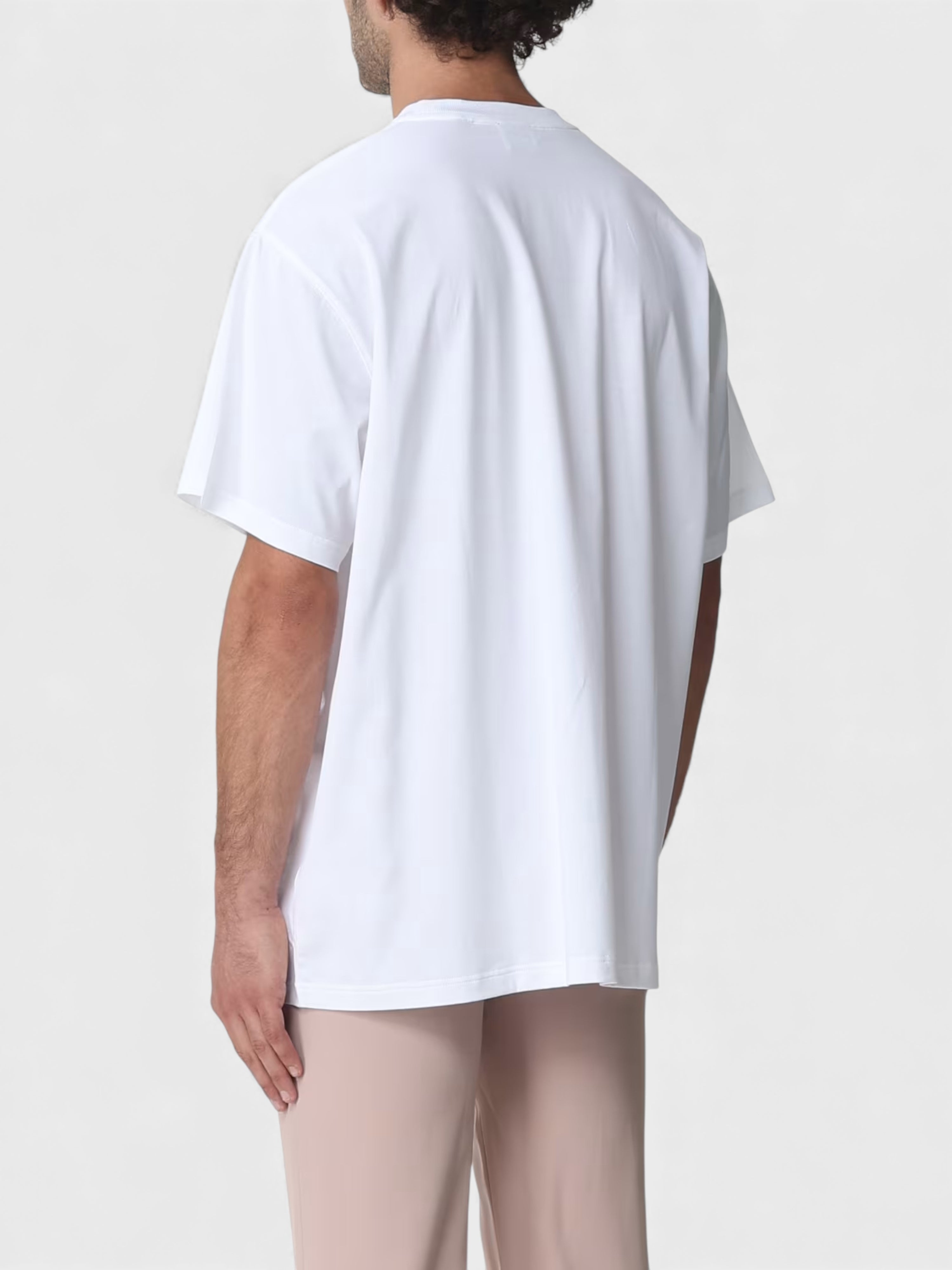 Burberry Embroidered Cotton T Shirt White