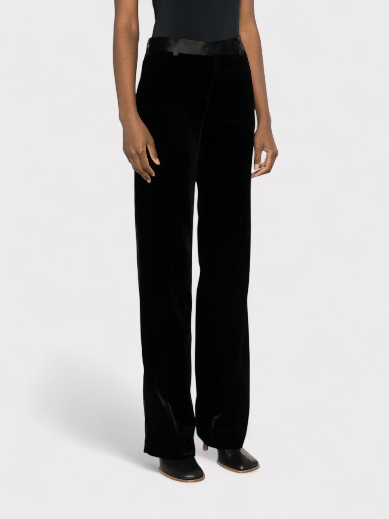 Palm Angels Velvet Tailored Trousers Black