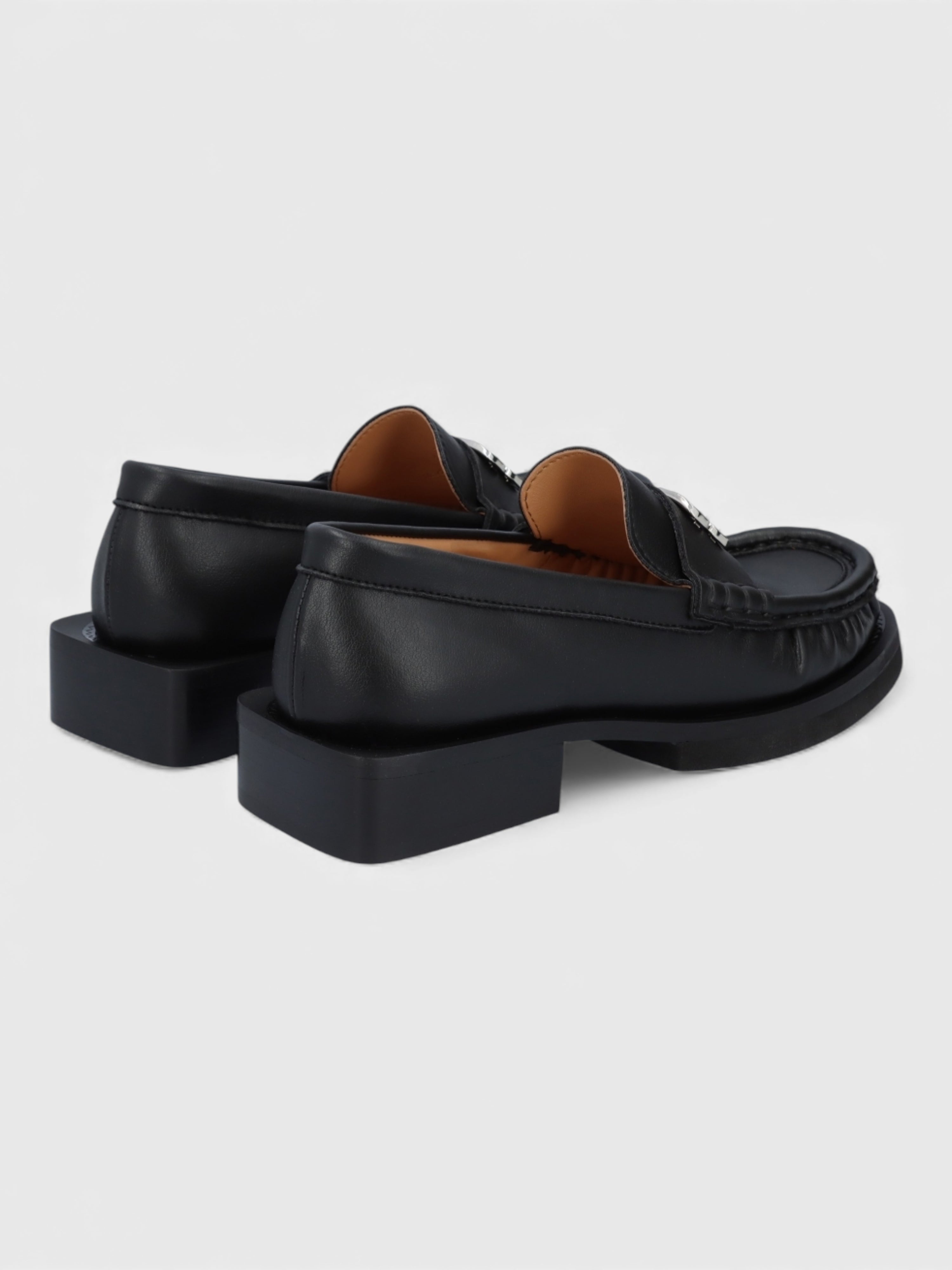 Ganni Butterfly Logo Loafers Black