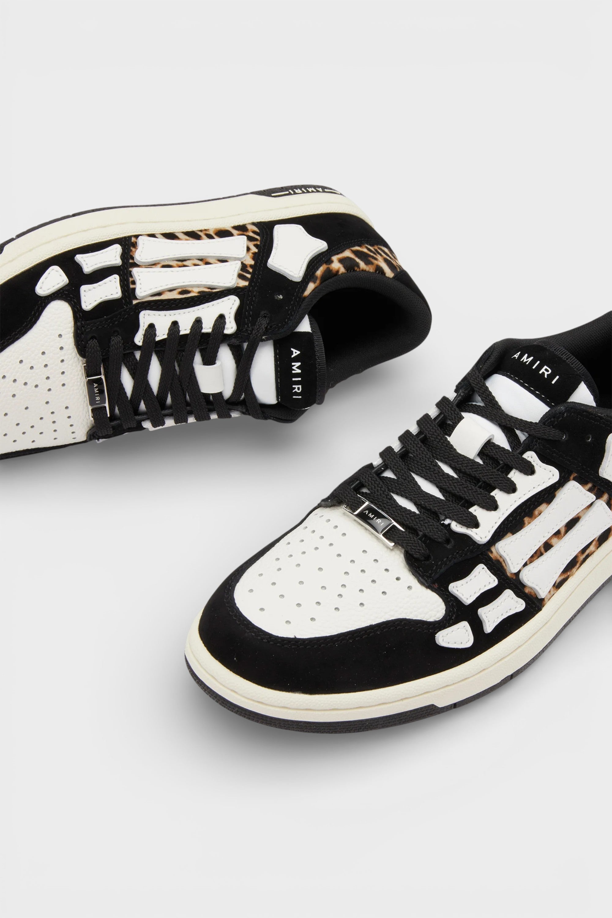 Amiri Skel Low Leopard Print Black