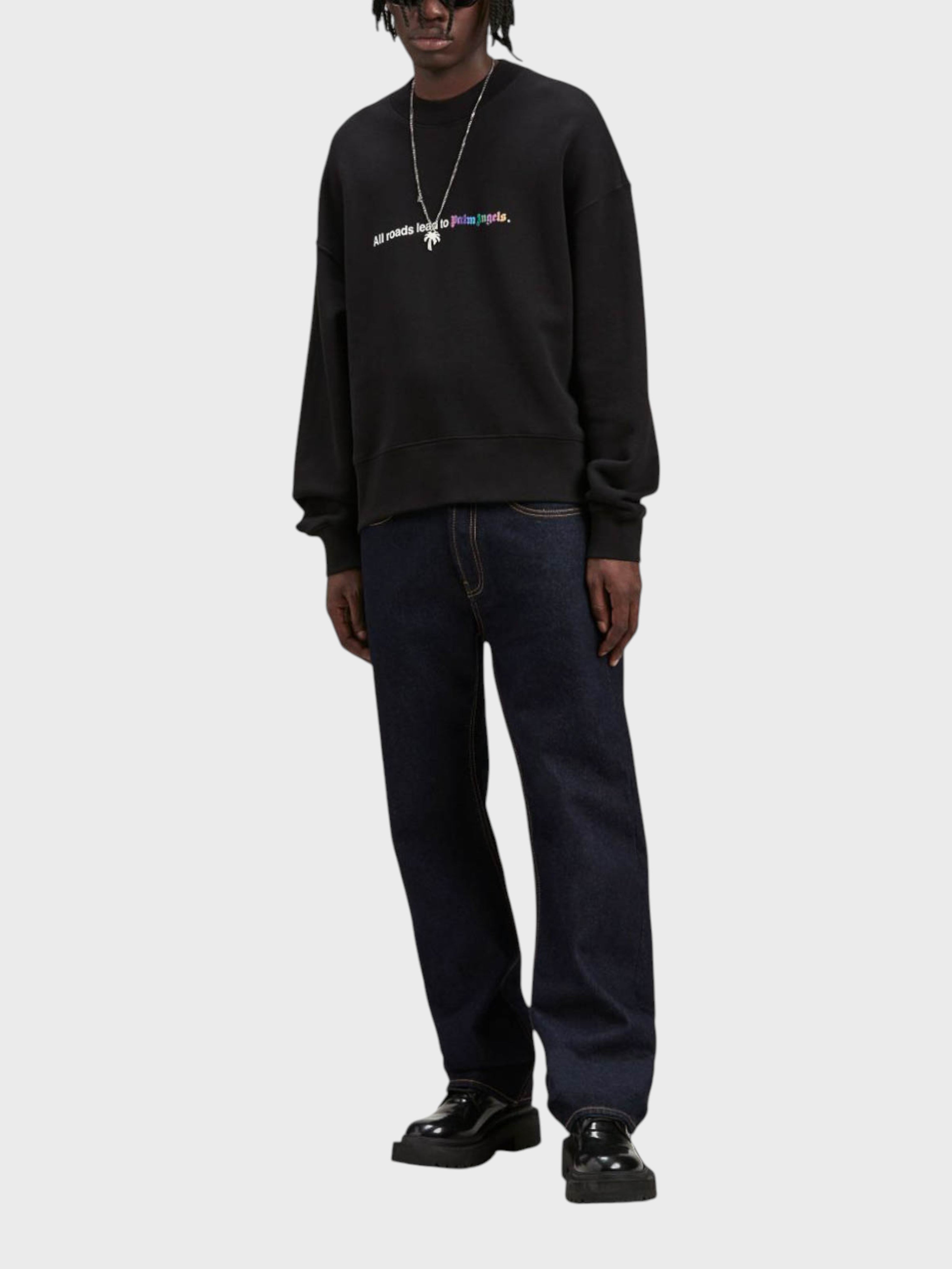 Palm Angels All Roads Crewneck Black
