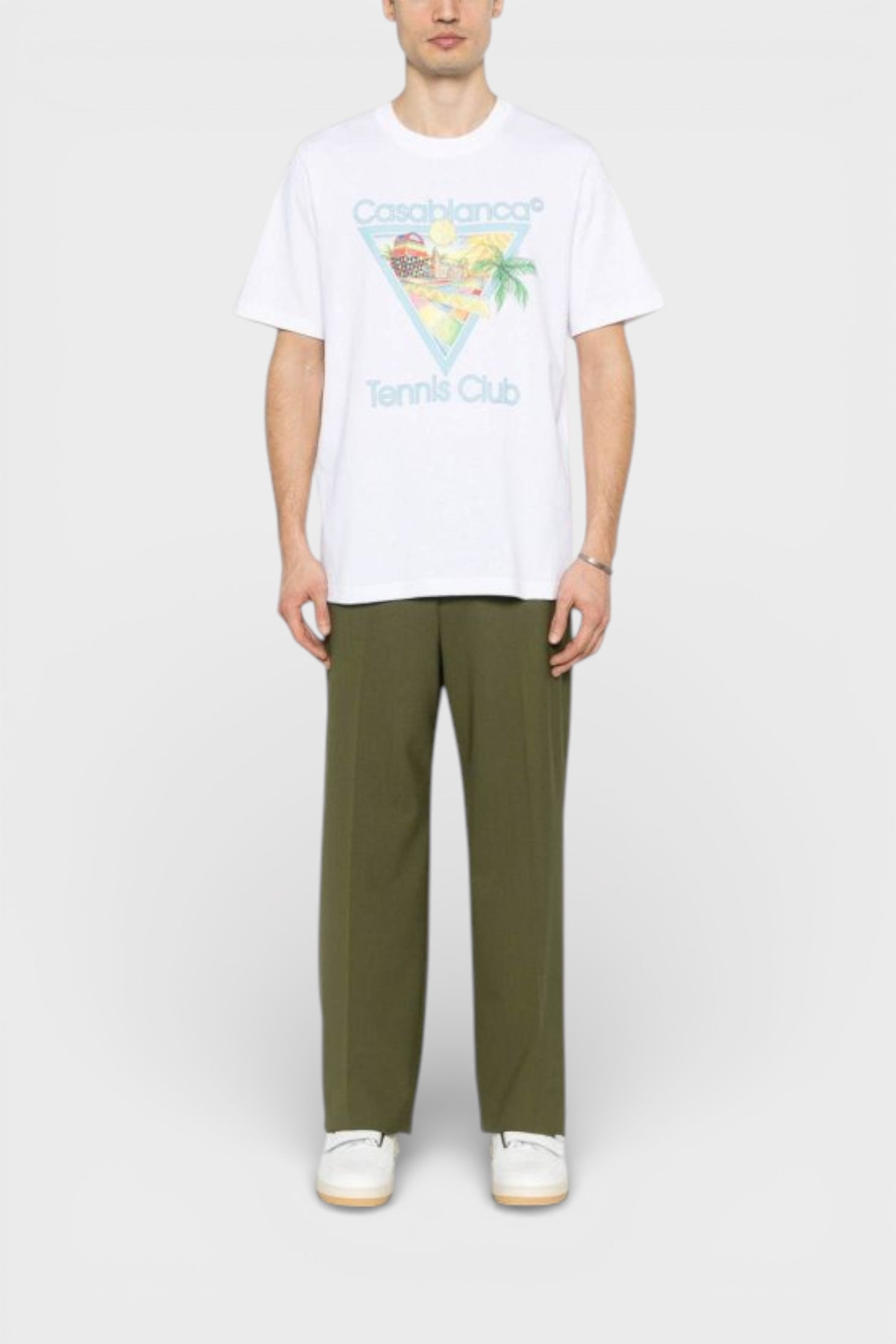 Printed T-Shirt Afro Cubism Tennis Club White